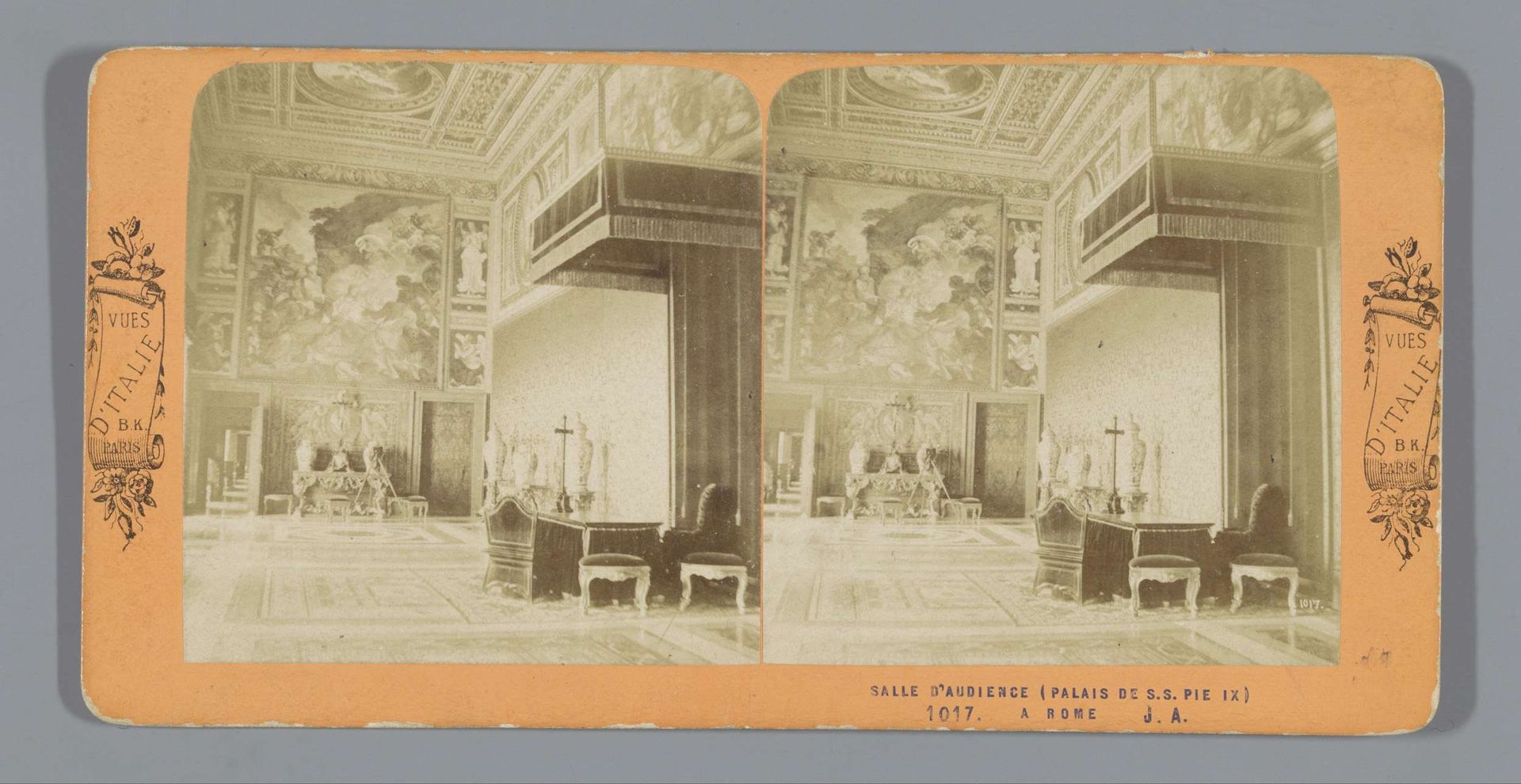 Interieur van de ambtskamer van paus Pius IX in het Apostolisch Paleis by Jean Andrieu