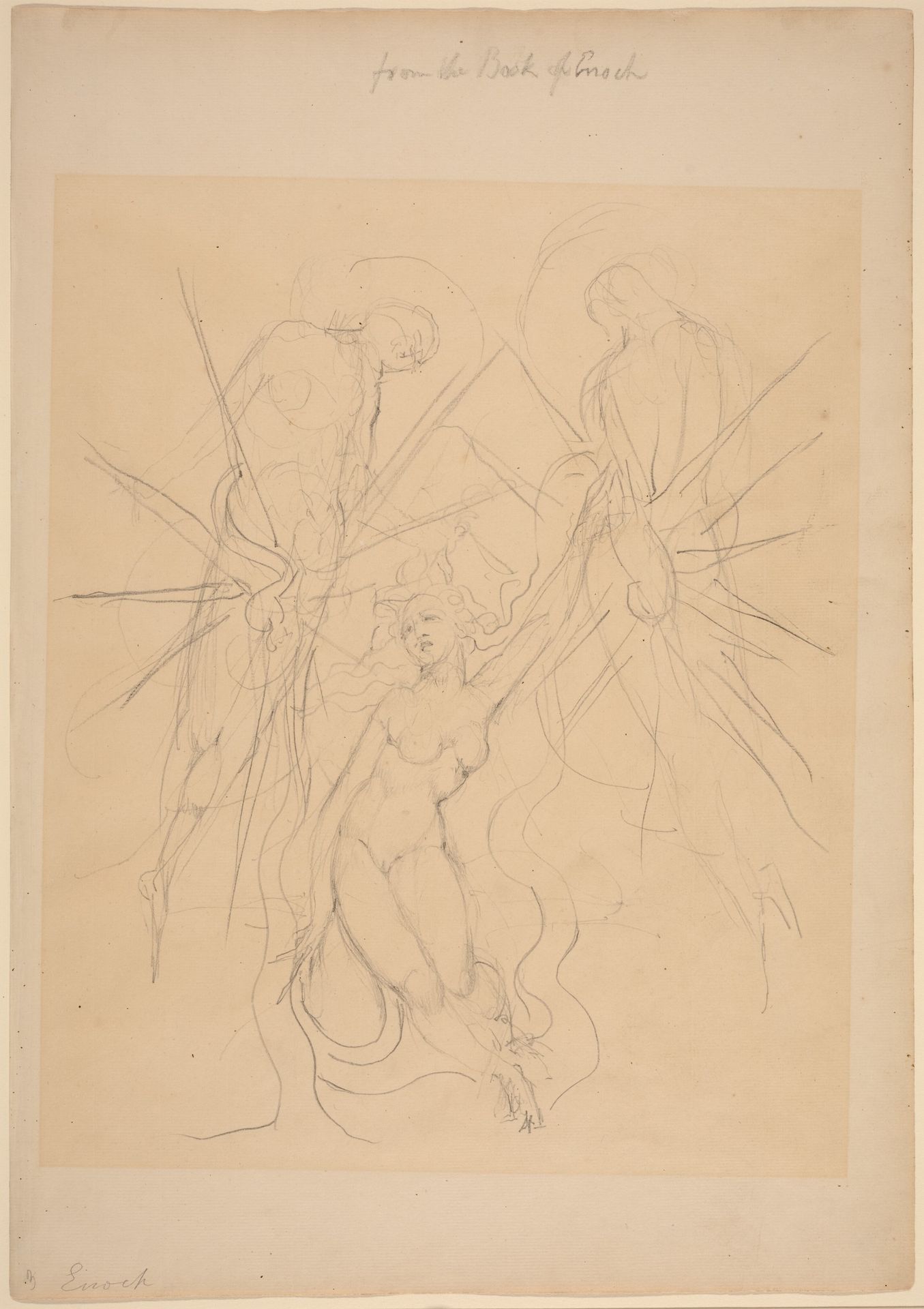 The Descent of the Angels to One of the Daughters of Men by William Blake