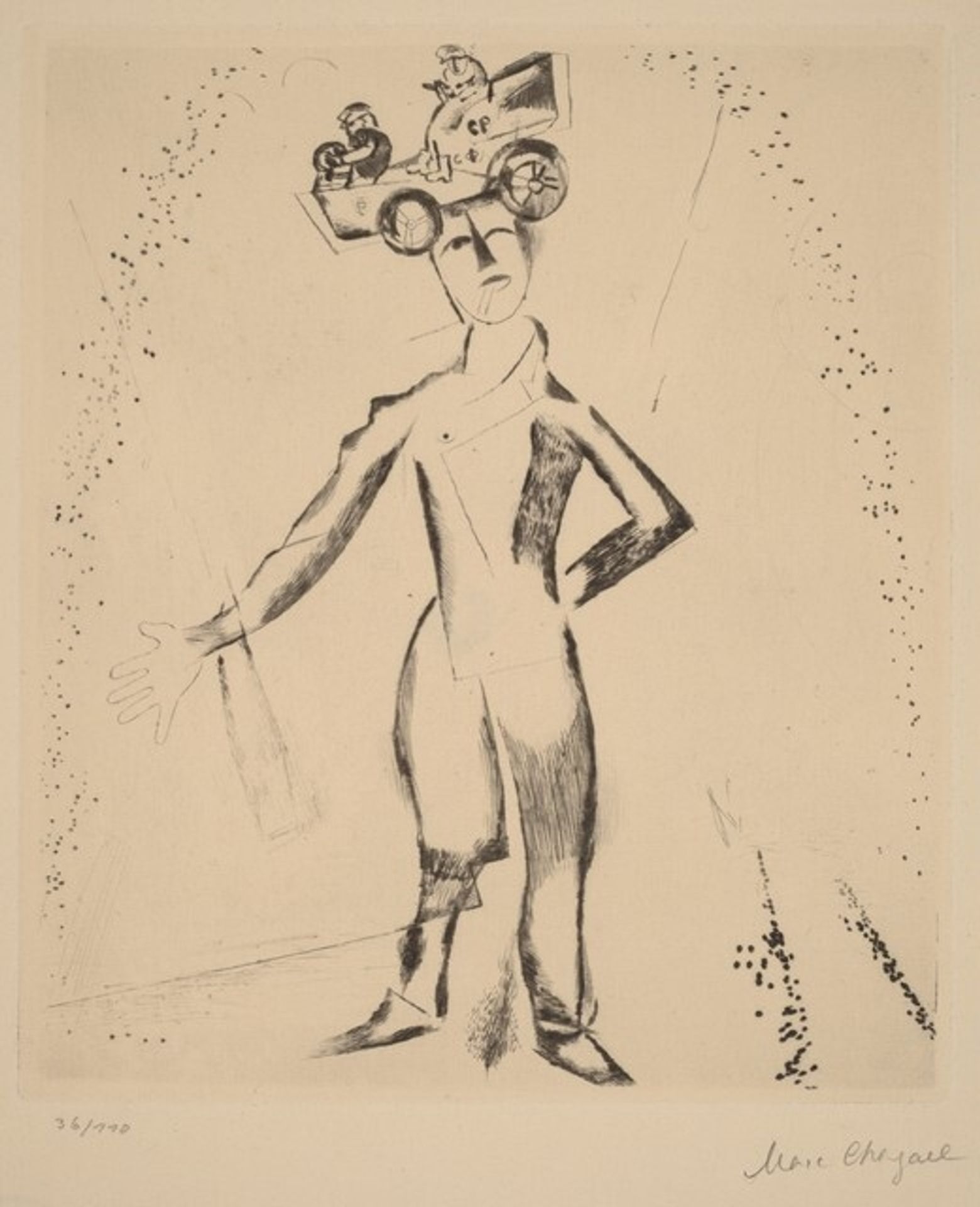Automobilist by Marc Chagall
