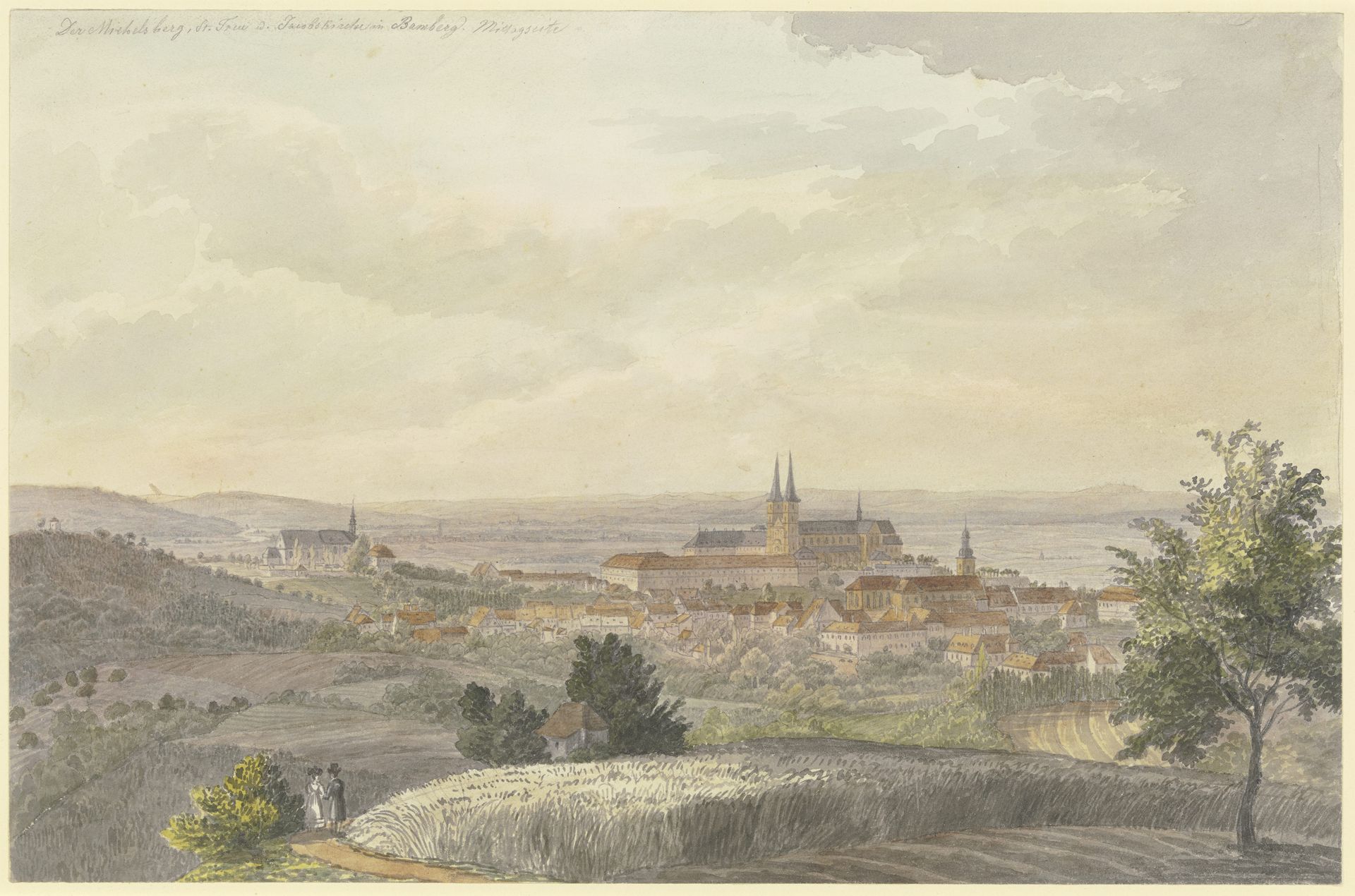 Ansicht von Bamberg von Süden by Johann Adam Klein