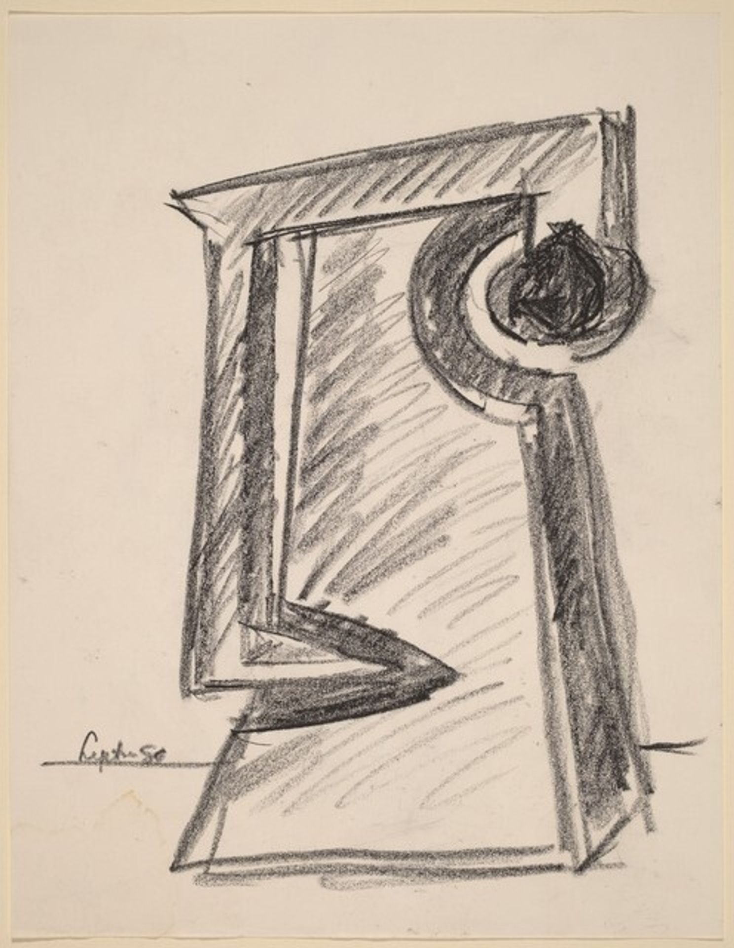 Study for "Unquiet Room" by Seymour Lipton