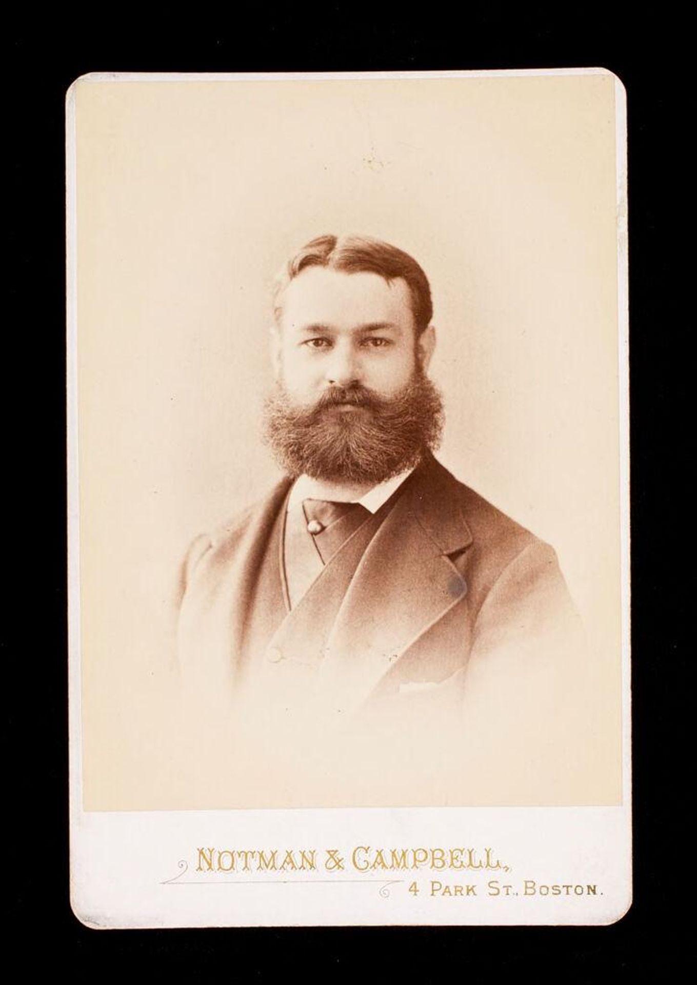 Untitled (bust length portrait of man with full beard and moustache) by Notman & Campbell