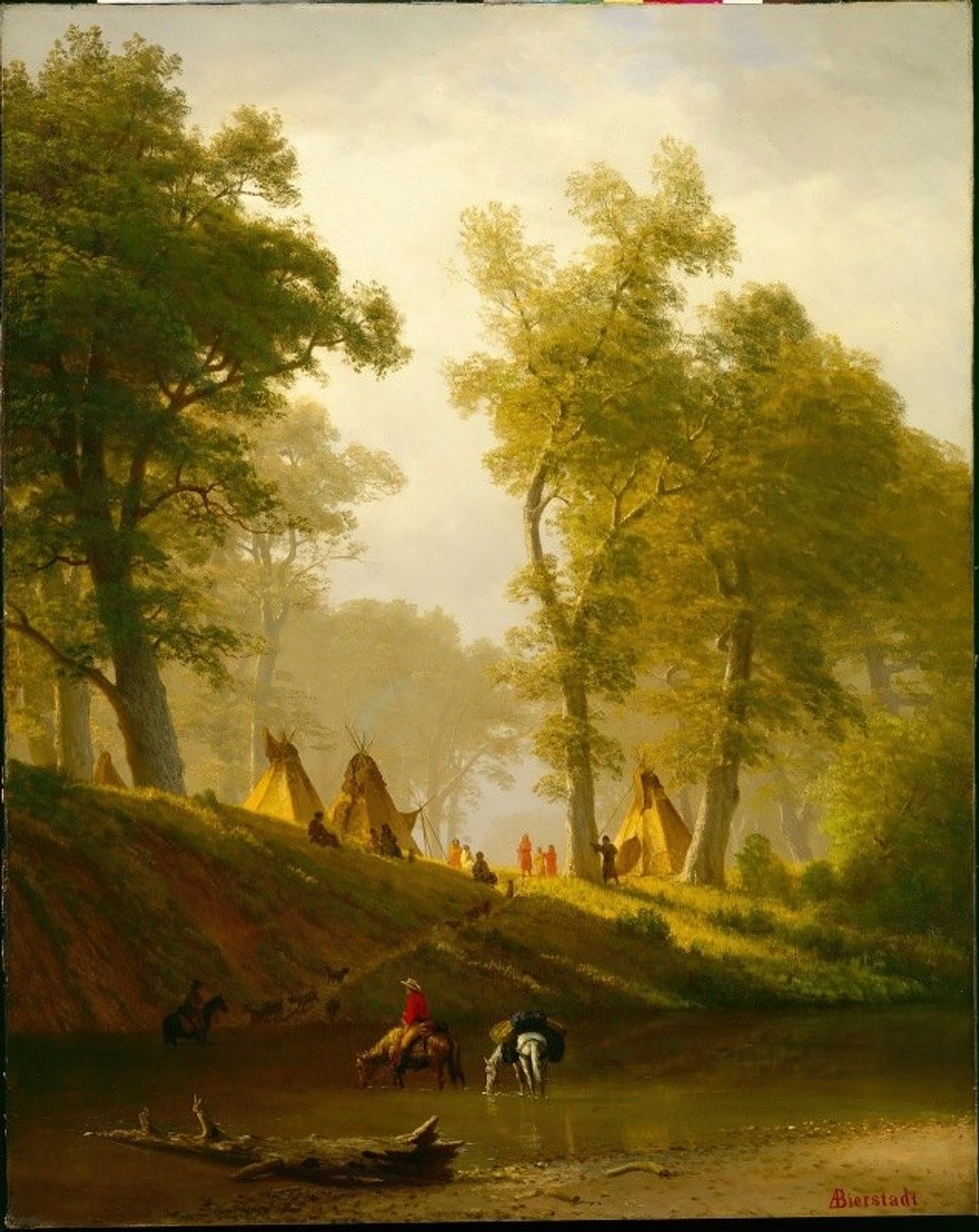 The Wolf River, Kansas by Albert Bierstadt