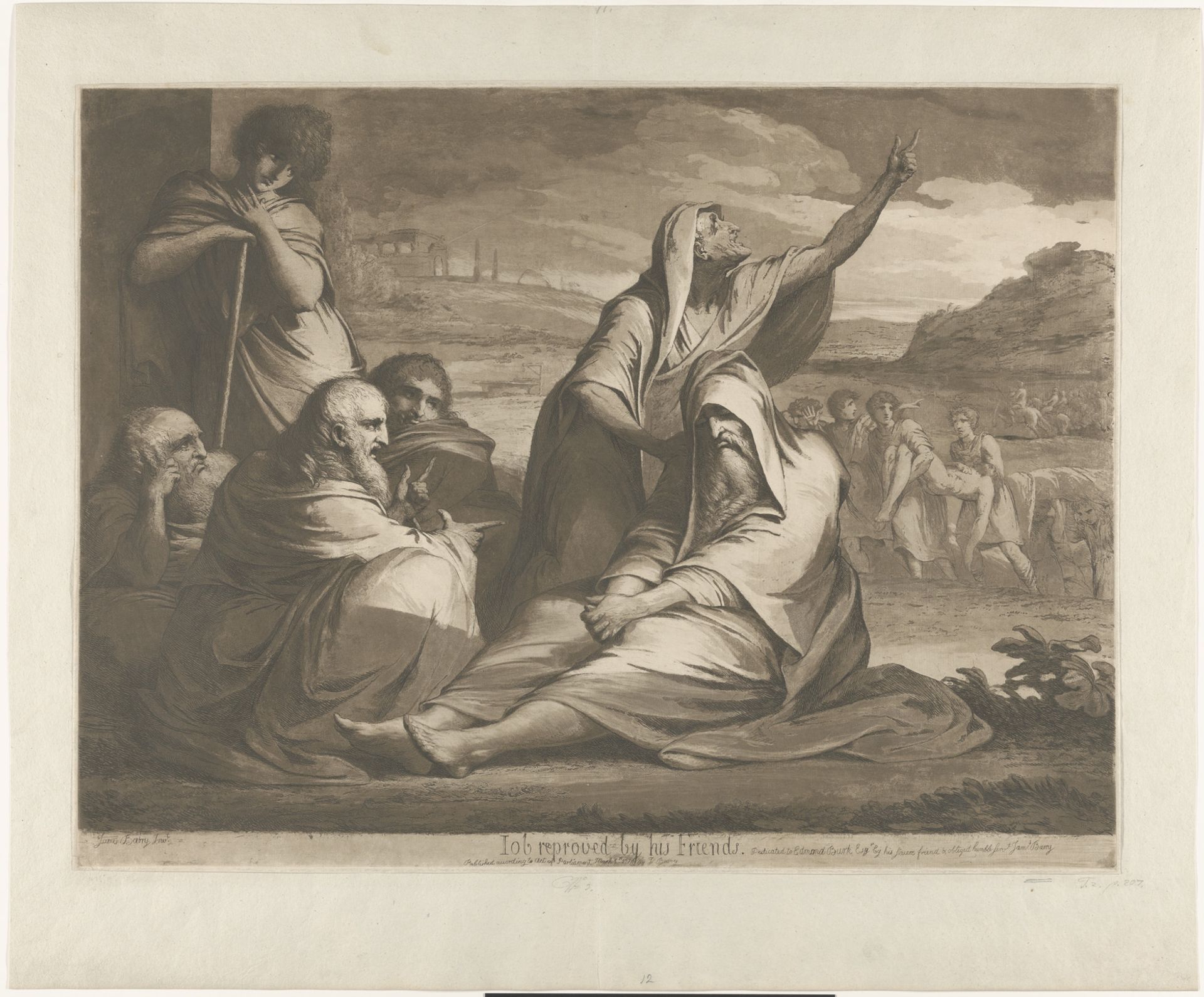 Job vermaand door zijn vrienden by James Barry