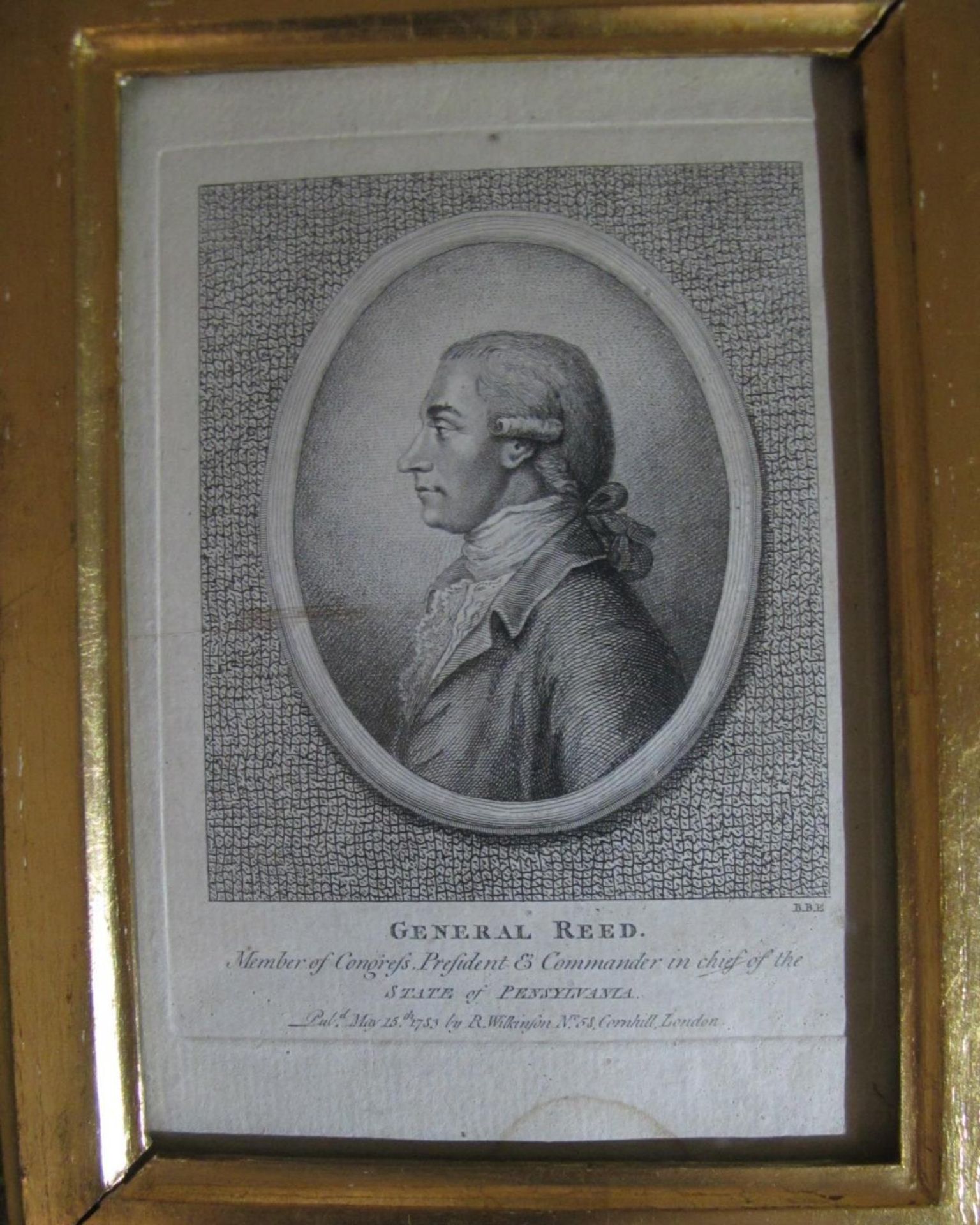 'General Reed. Member of Congress. President & Commander in chief of the State of Pensylvania' by B.B.E.