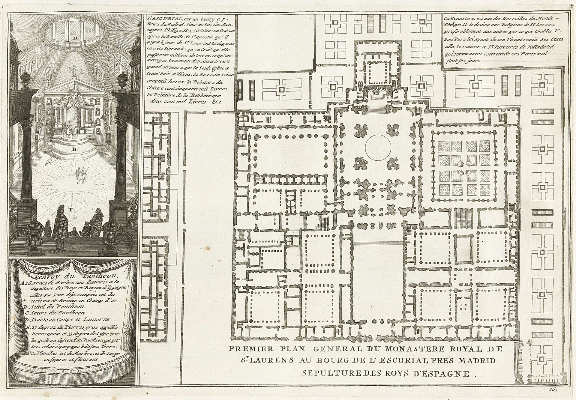 Plattegrond van het Escorial, ca. 1702 by Anonymous