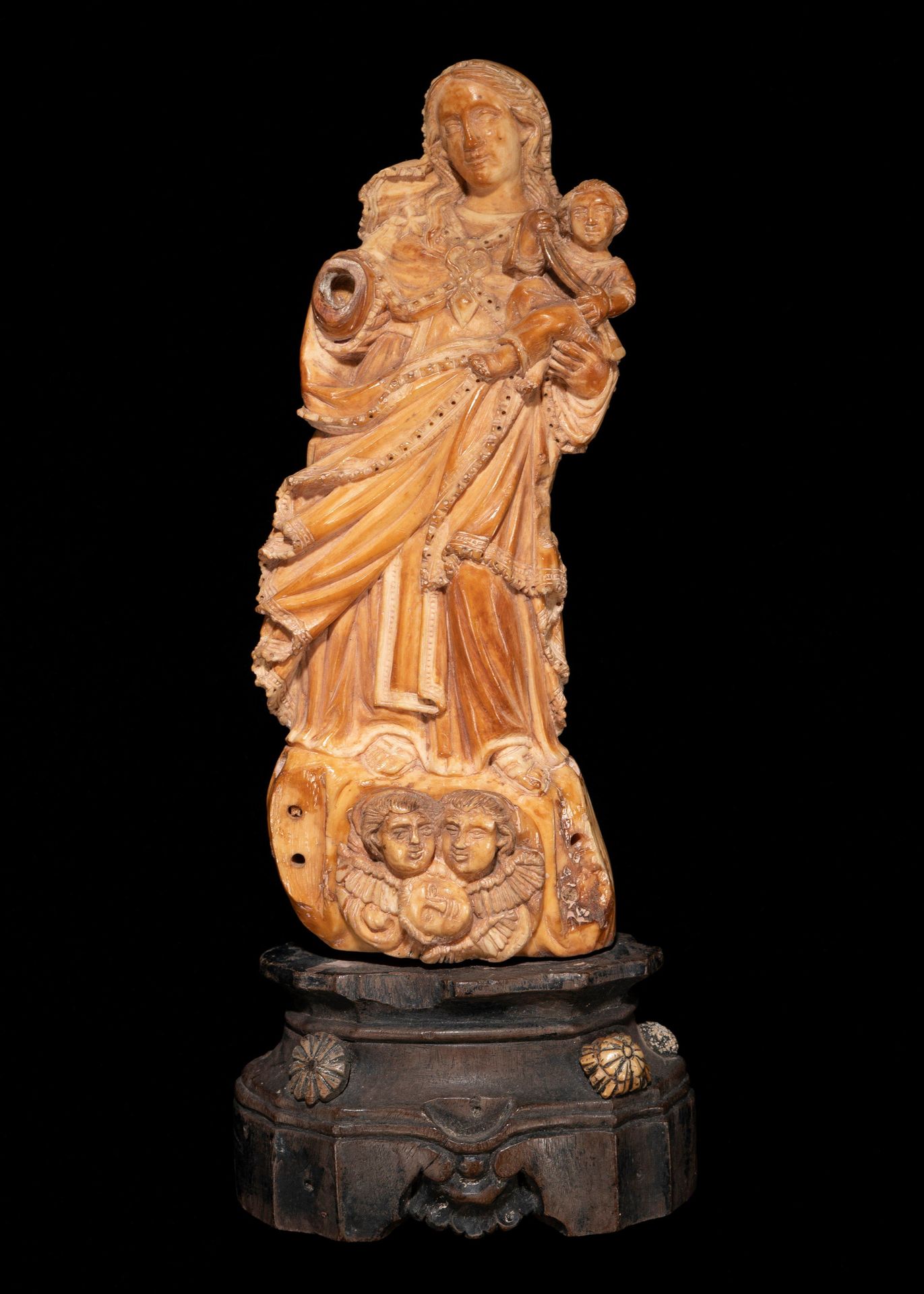 Madonna and Child on crescent moon by Anonymous