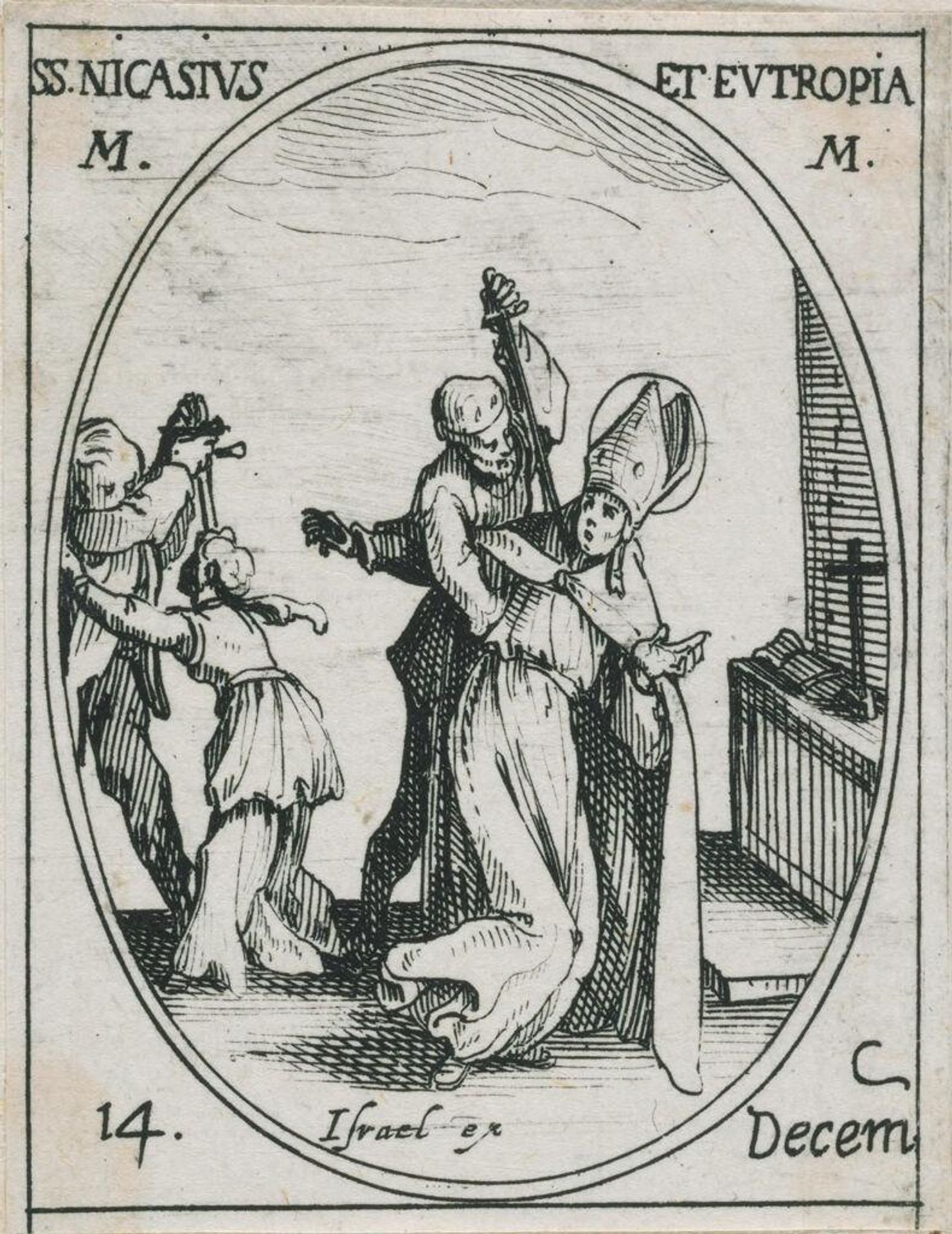 Saints Nicasius and Eutropia by Jacques Callot