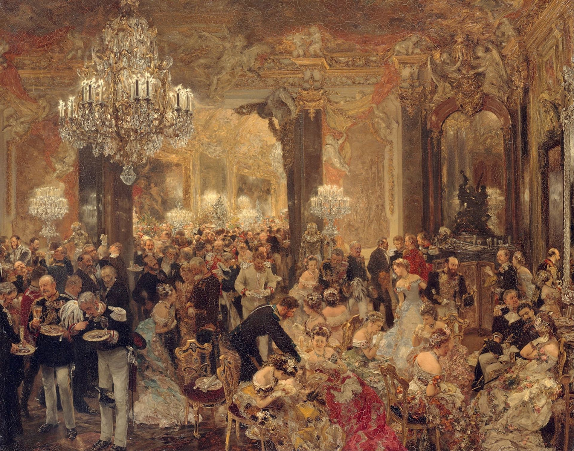The Dinner at the Ball by Adolph Menzel