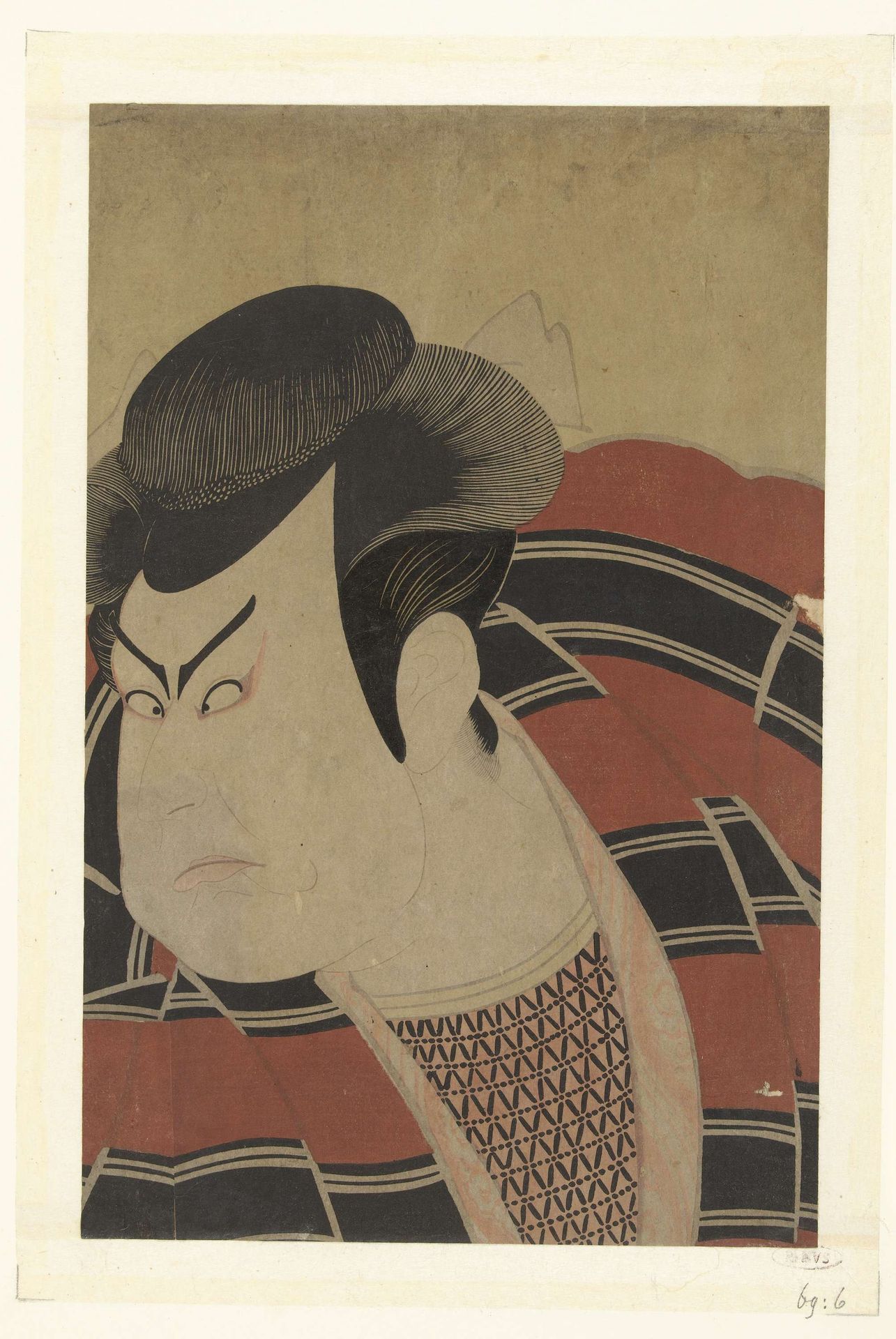 Busteportret van Kataoka Nizaemon VII. by Utagawa Toyokuni I
