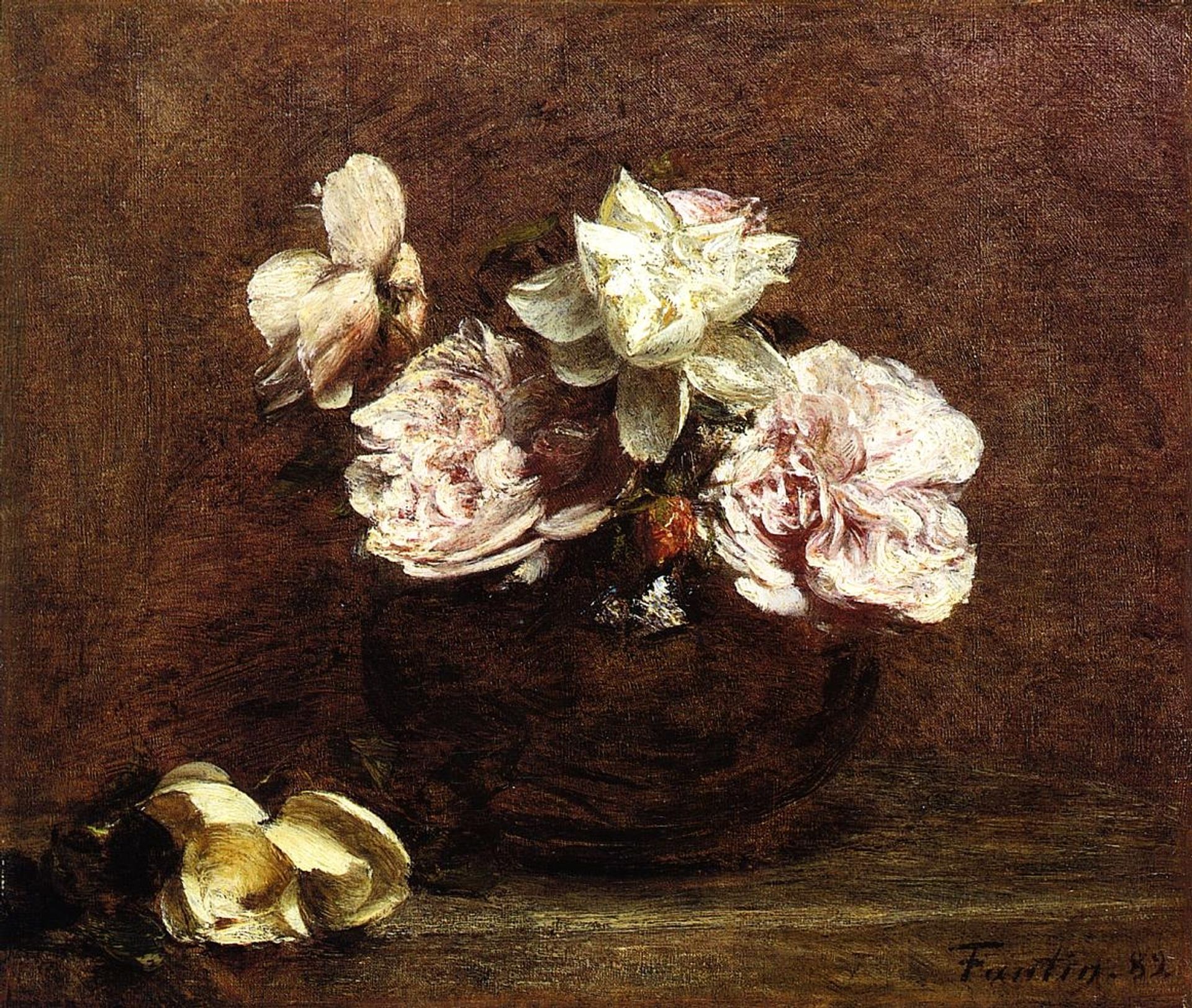 Nice roses by Henri Fantin-Latour