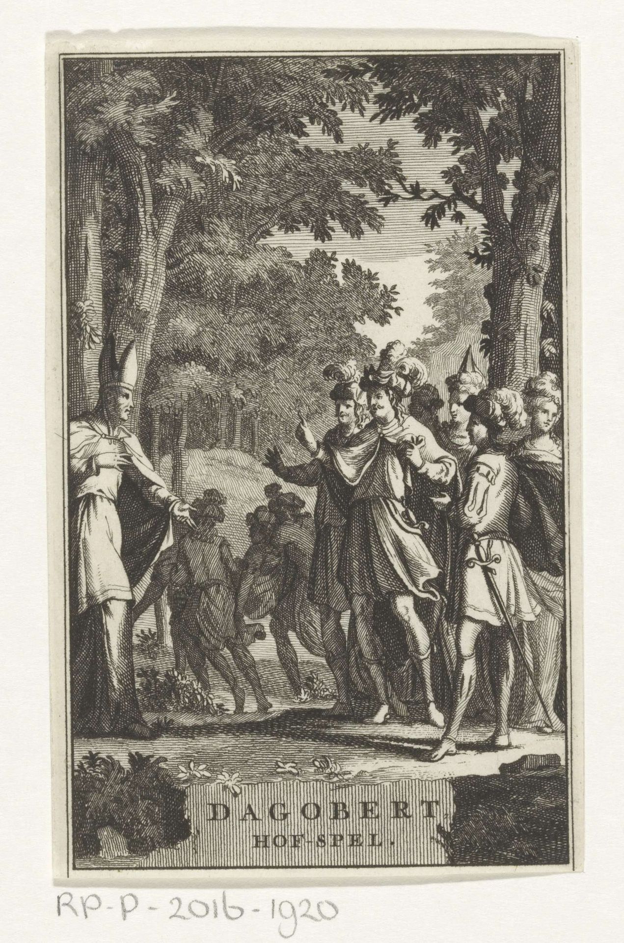 Koning Dagobert voor bisschop Amandus by Anonymous
