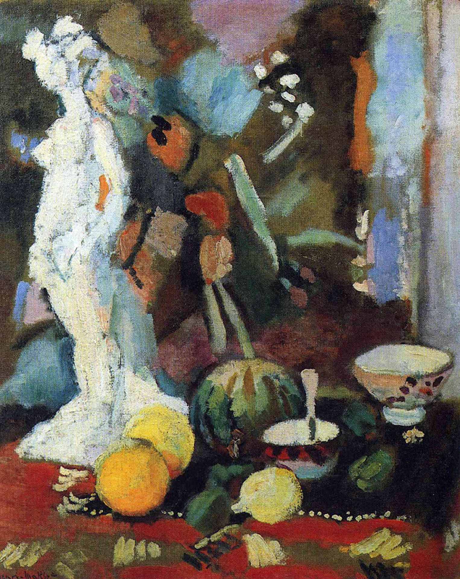 Still Life with Statuette by Henri Matisse