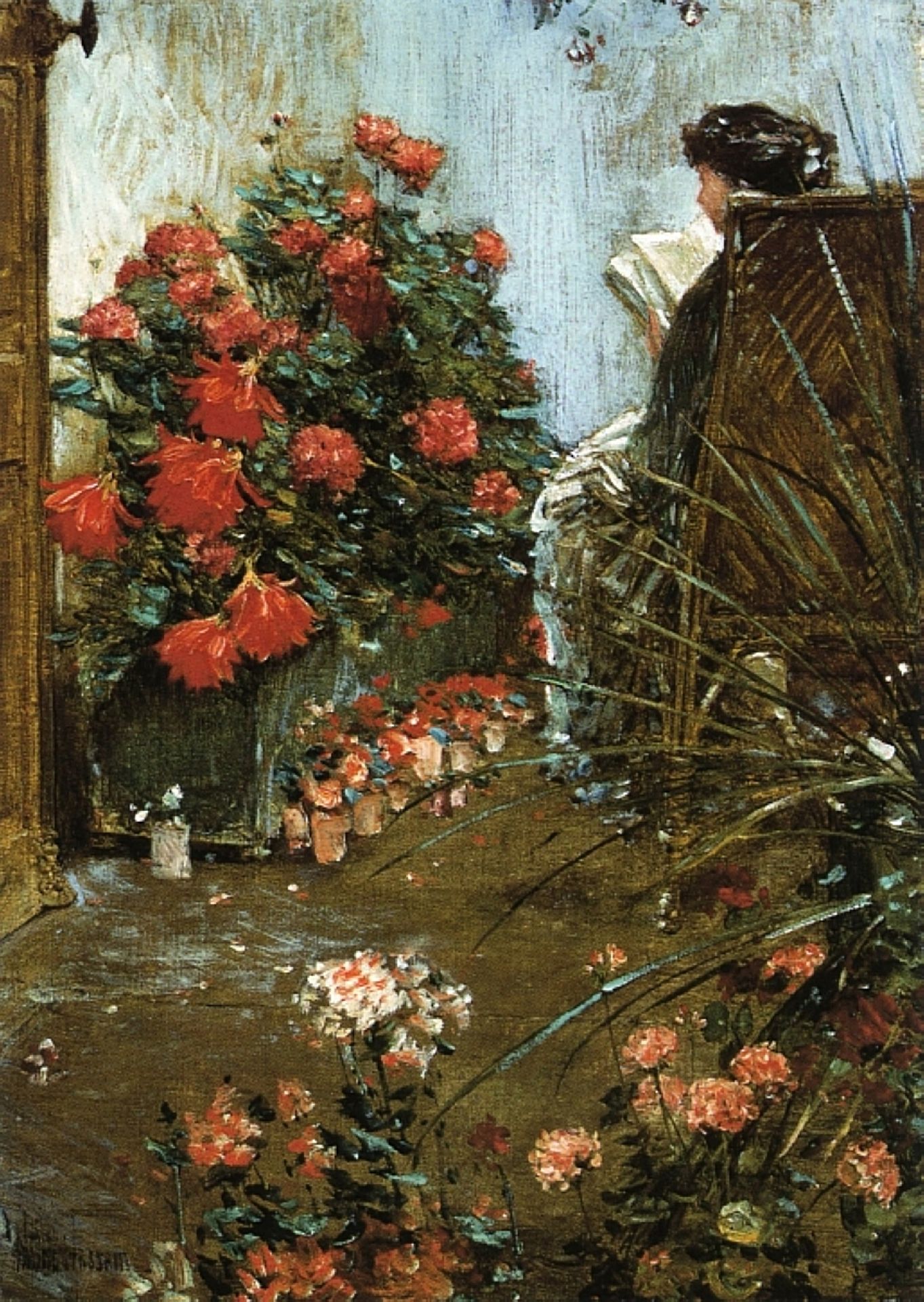 In the Garden at Villers-le-Bel by Childe Hassam