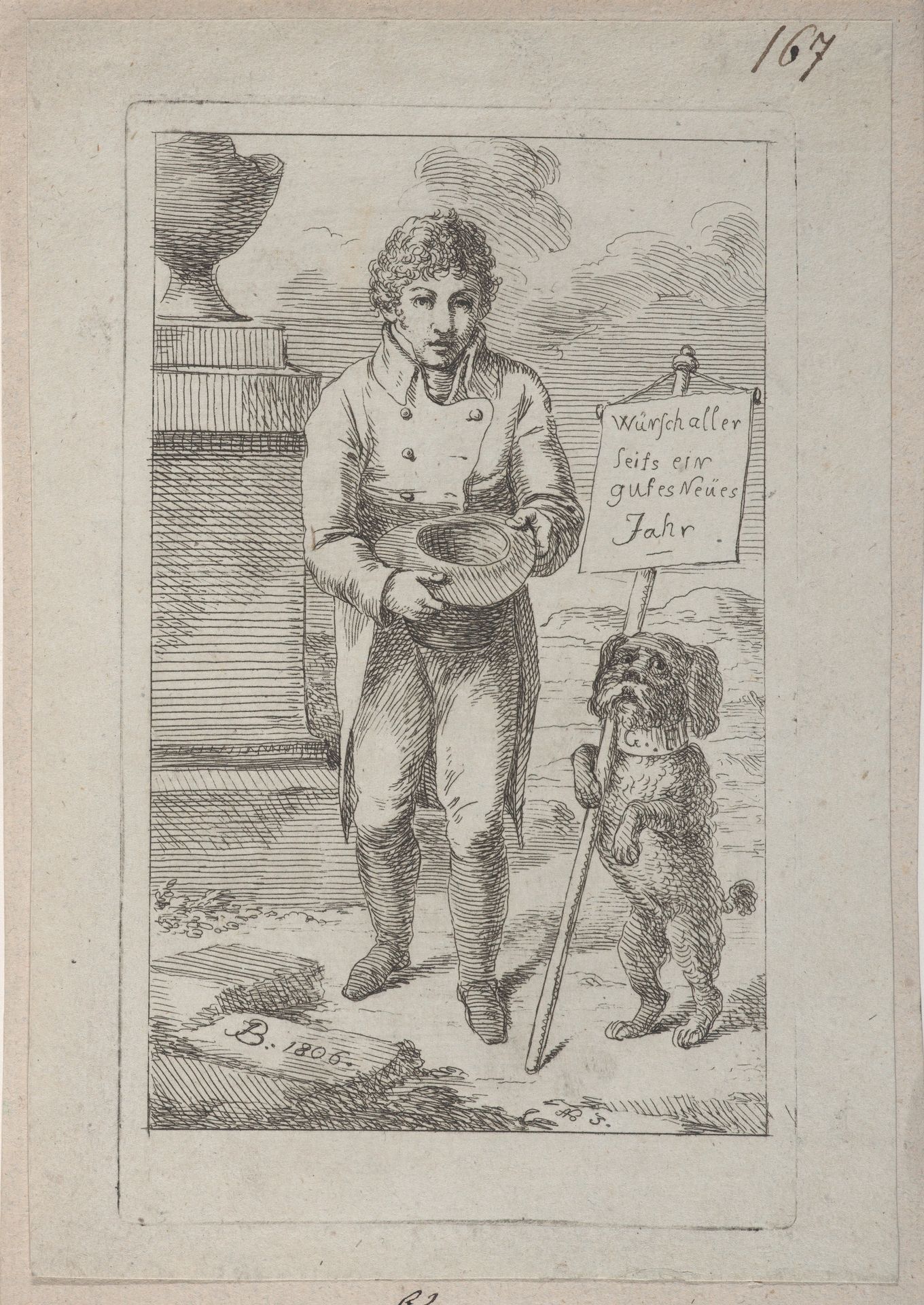 New Year's Greeting Card by Joseph Bergler the Younger