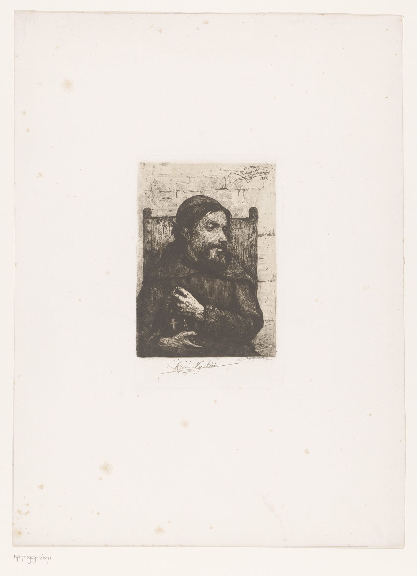 Napolitaanse monnik by Léon Brunin