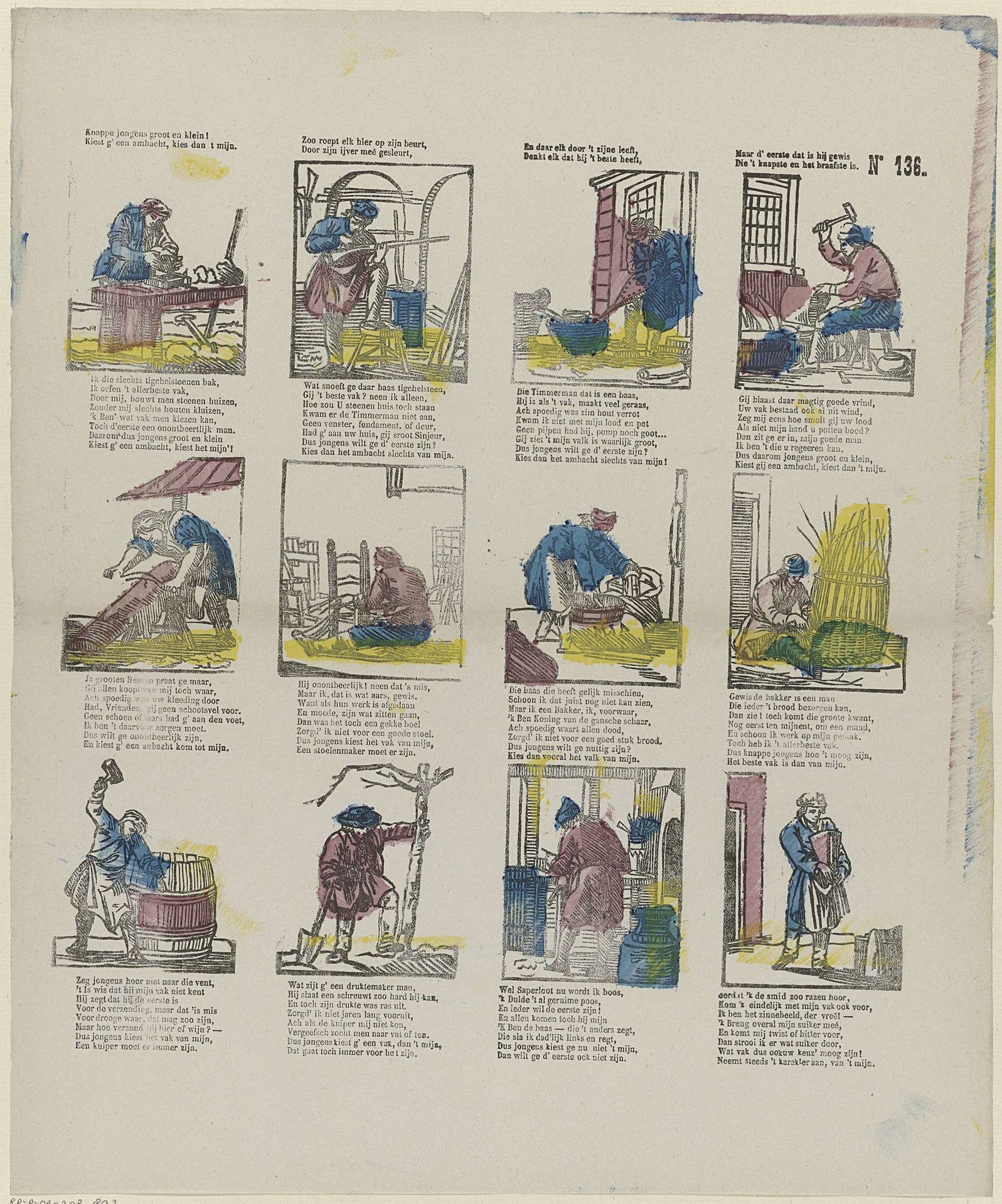 Knappe jongens groot en klein! / Kiest g' een ambacht, kies dat t mijn [(...)] by M. Hemeleers-van Houter