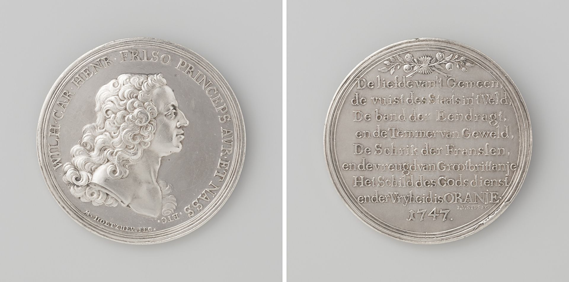 Verheffing van de prins van Oranje tot stadhouder by Martin Holtzhey