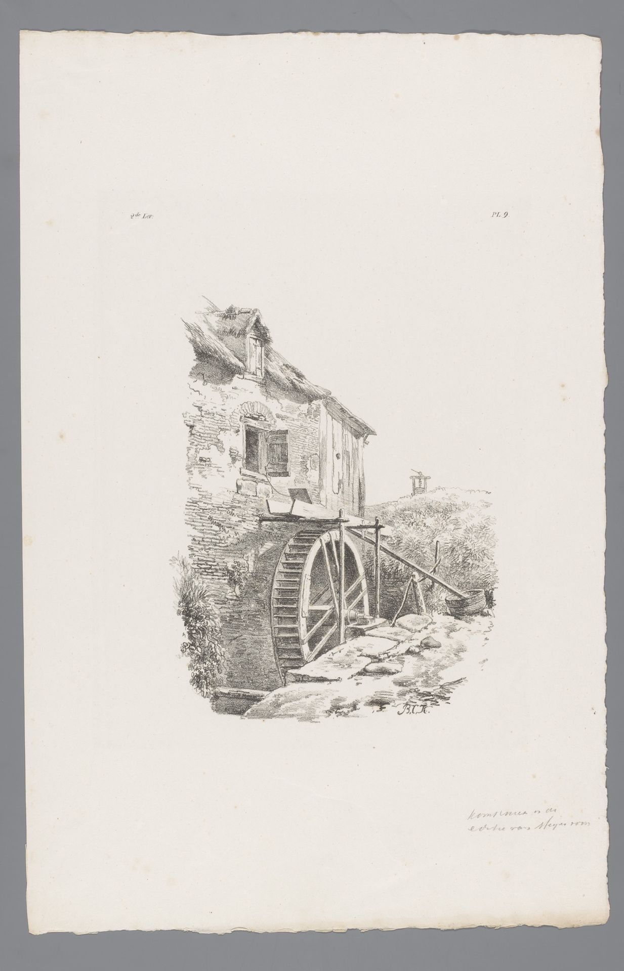 Watermolen by Barend Cornelis Koekkoek