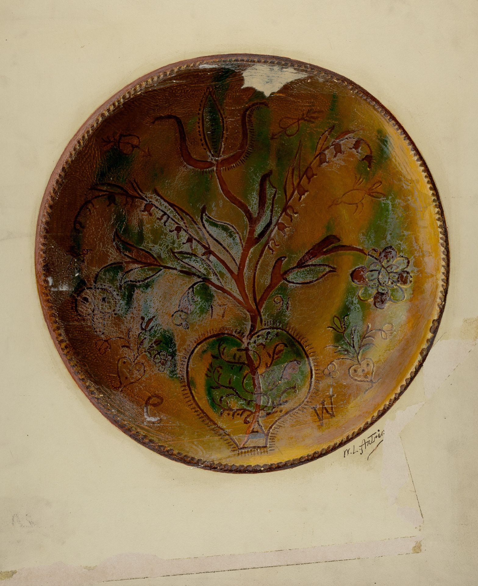 Pa. German Pie Plate by William L. Antrim