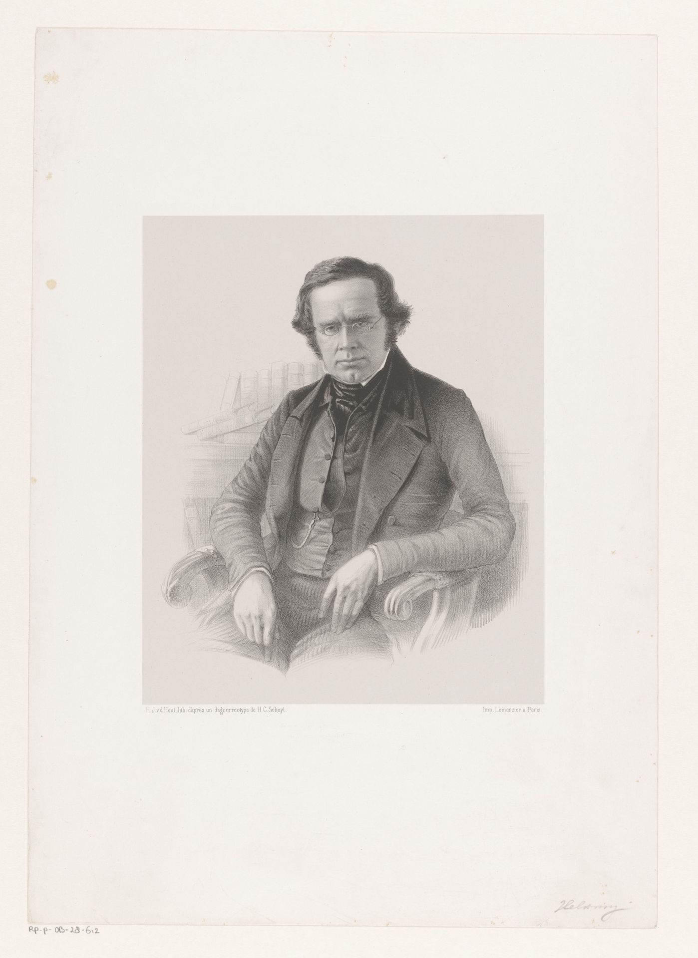 Portret van een onbekende man by Hermanus Johannes van den Hout