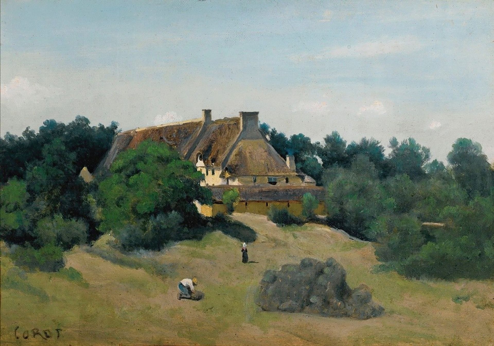 Une Ferme À Saint-Martin-Du-Bon-Fosse, Près De Saint-Lô by Camille Corot