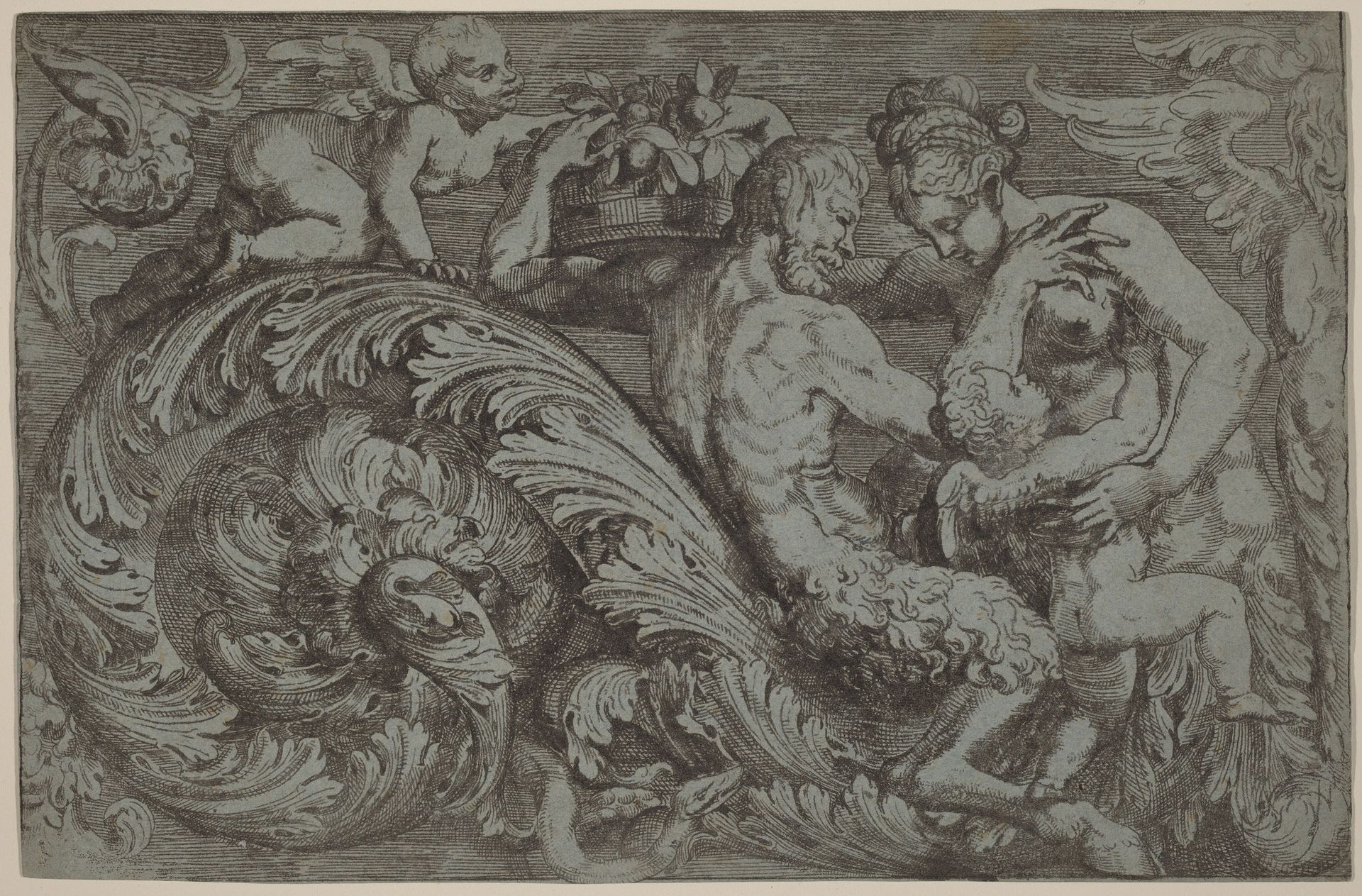 Decorative Panel with Mythological Figures by Angelo Falconetto