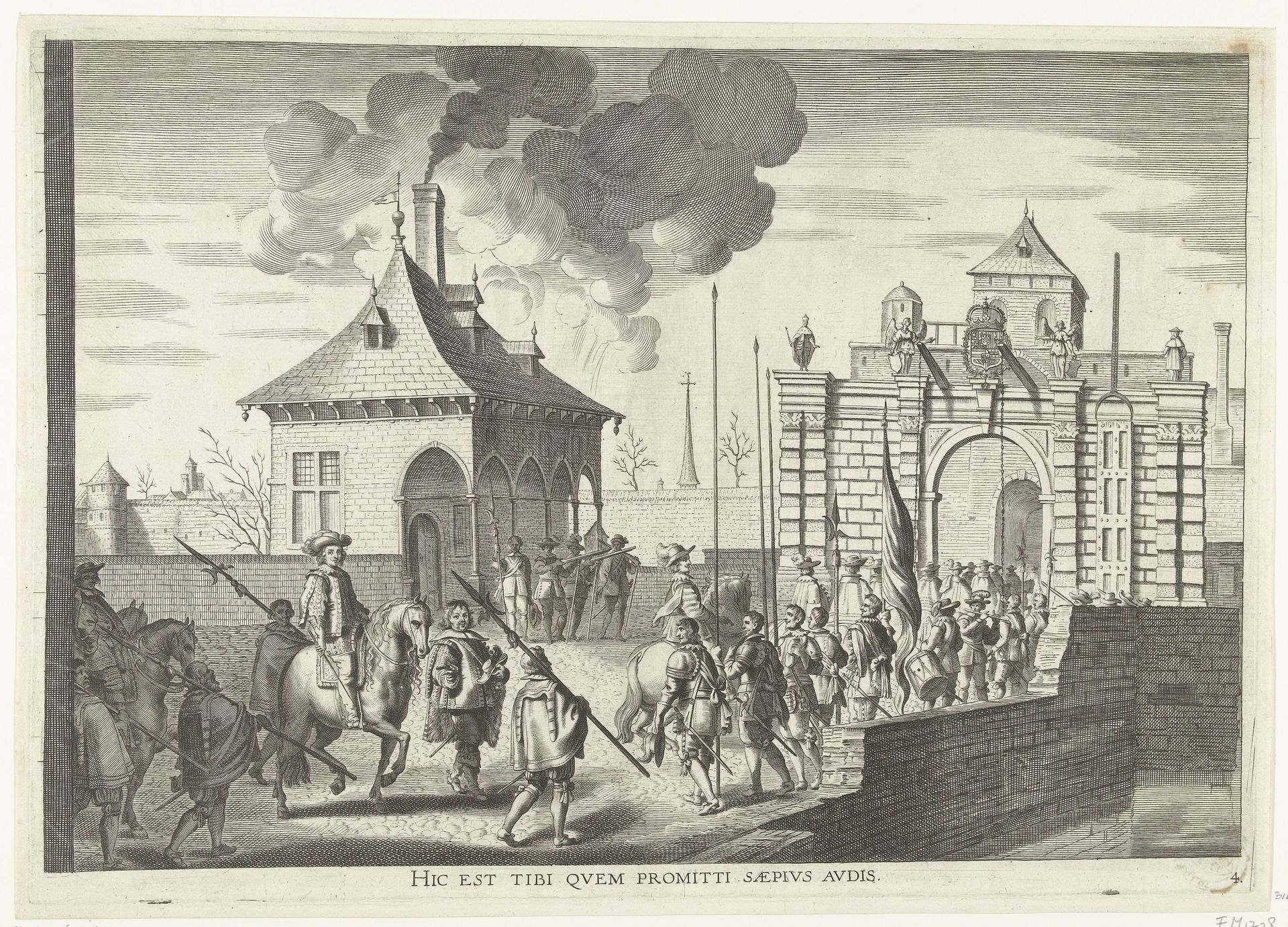 Aankomst bij de Brugse poort van Gent; intocht van Ferdinand te Gent in 1635 (nr. 4) by Anonymous