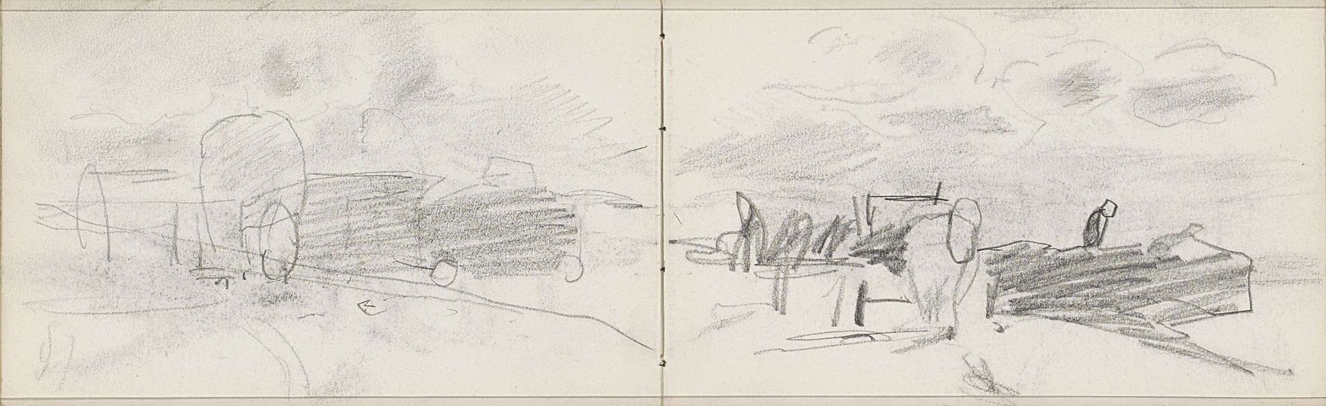Landschap met een figuur by Anton Mauve