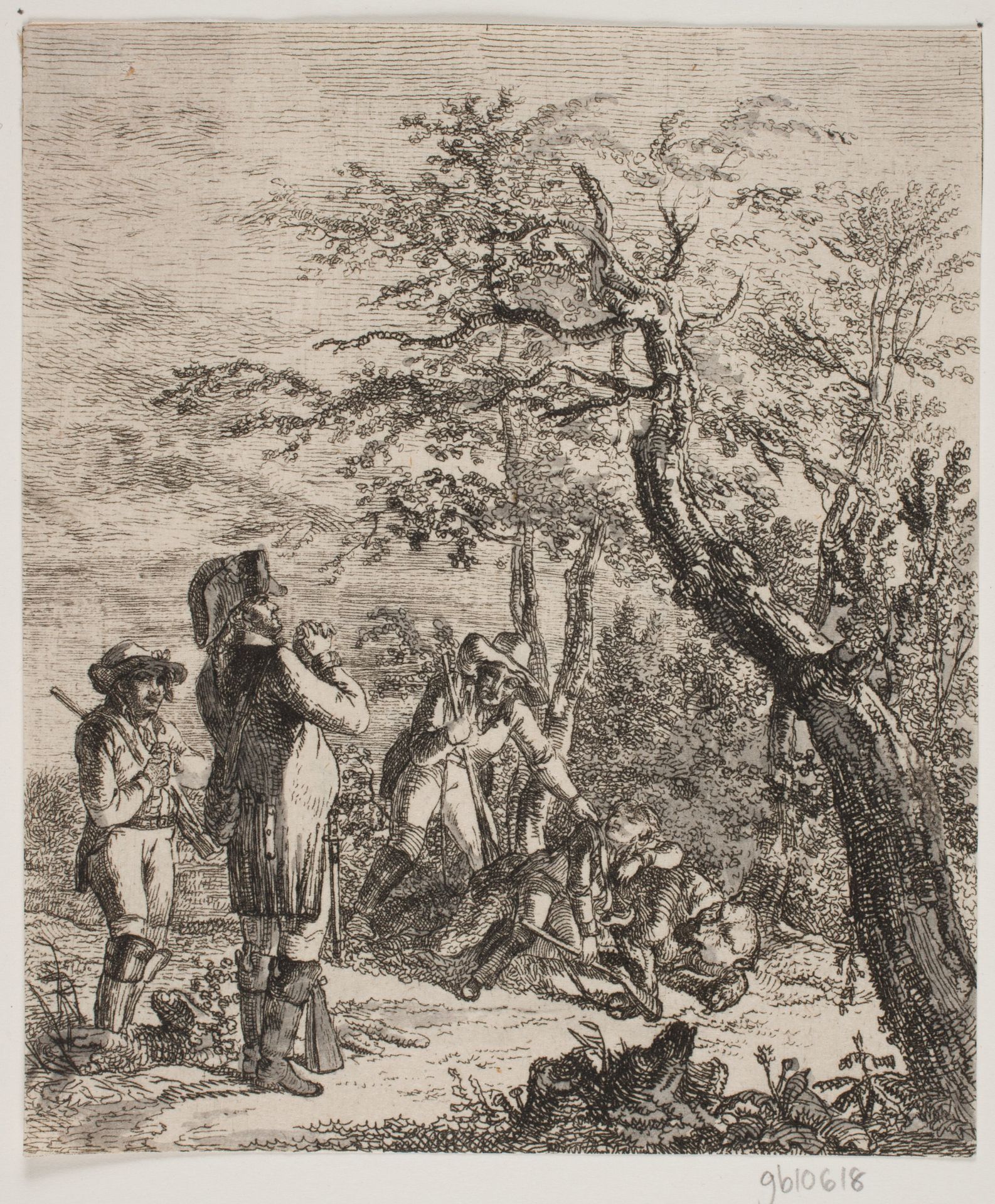 Den unge bjørnejæger by Christian David Gebauer