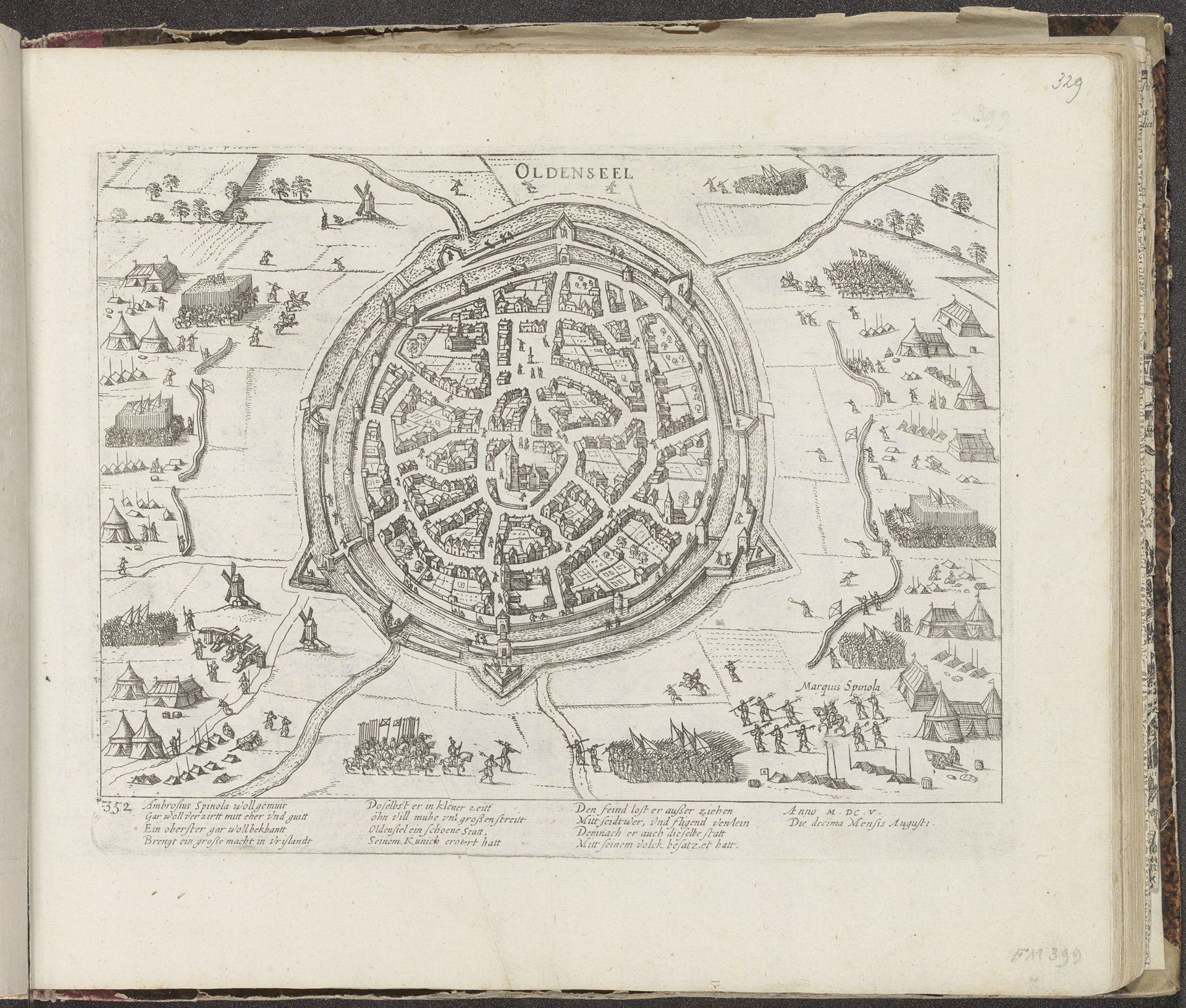 Inname van Oldenzaal door Spinola, 1605 by Frans Hogenberg