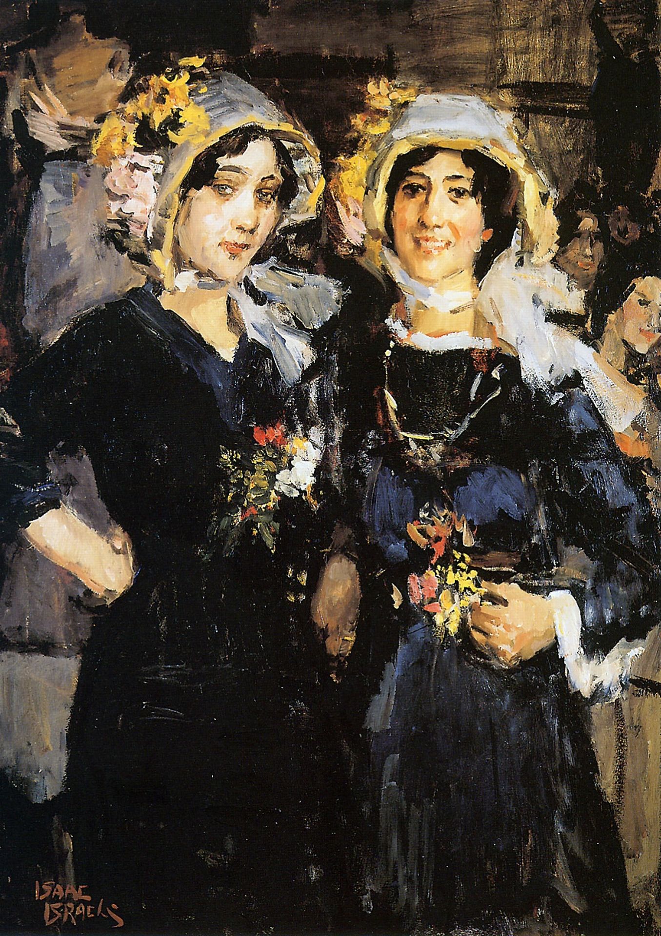 Two women Chatherinettes Paris Sun by Isaac Israels