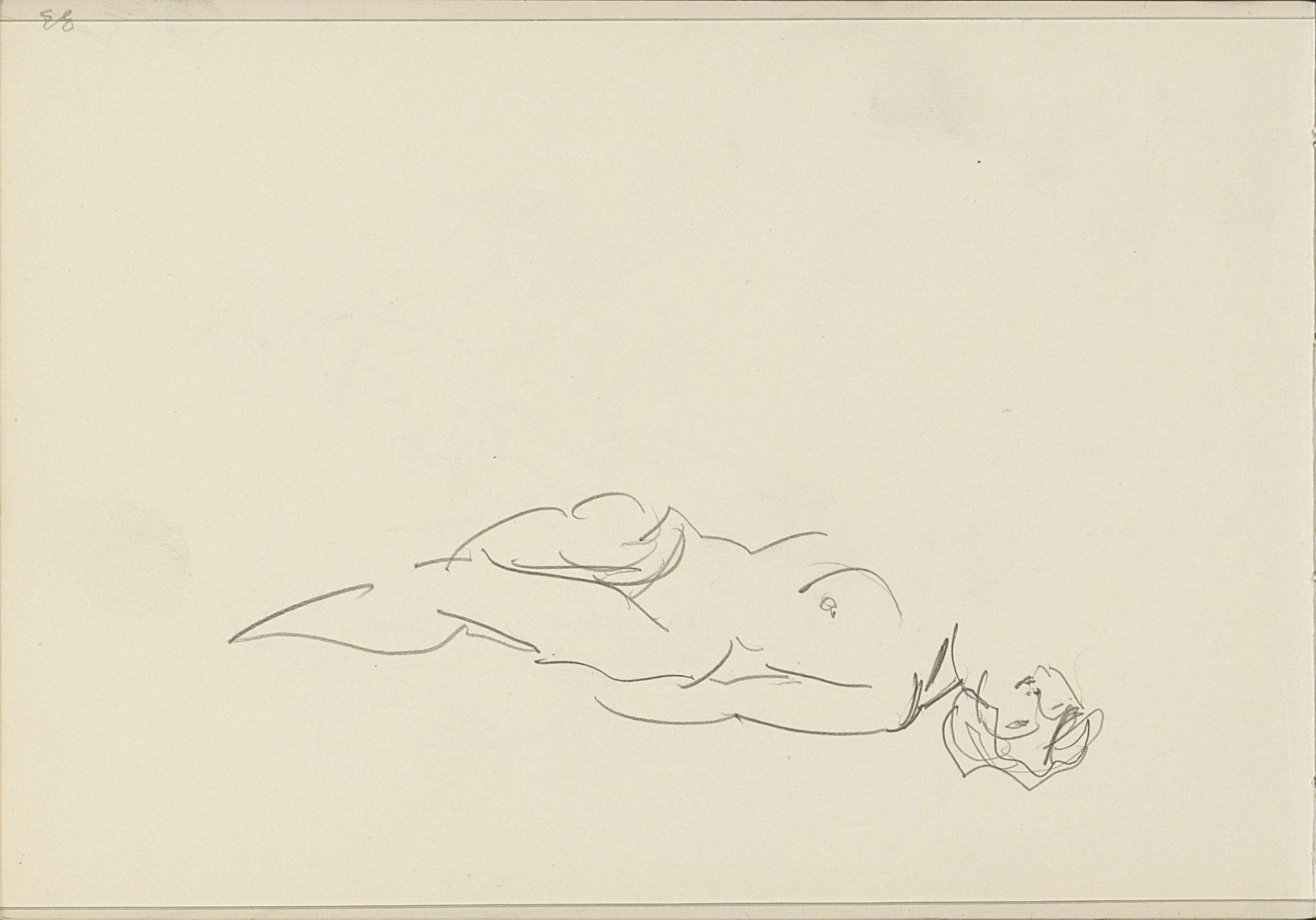 Reclining Female Nude by Isaac Israels