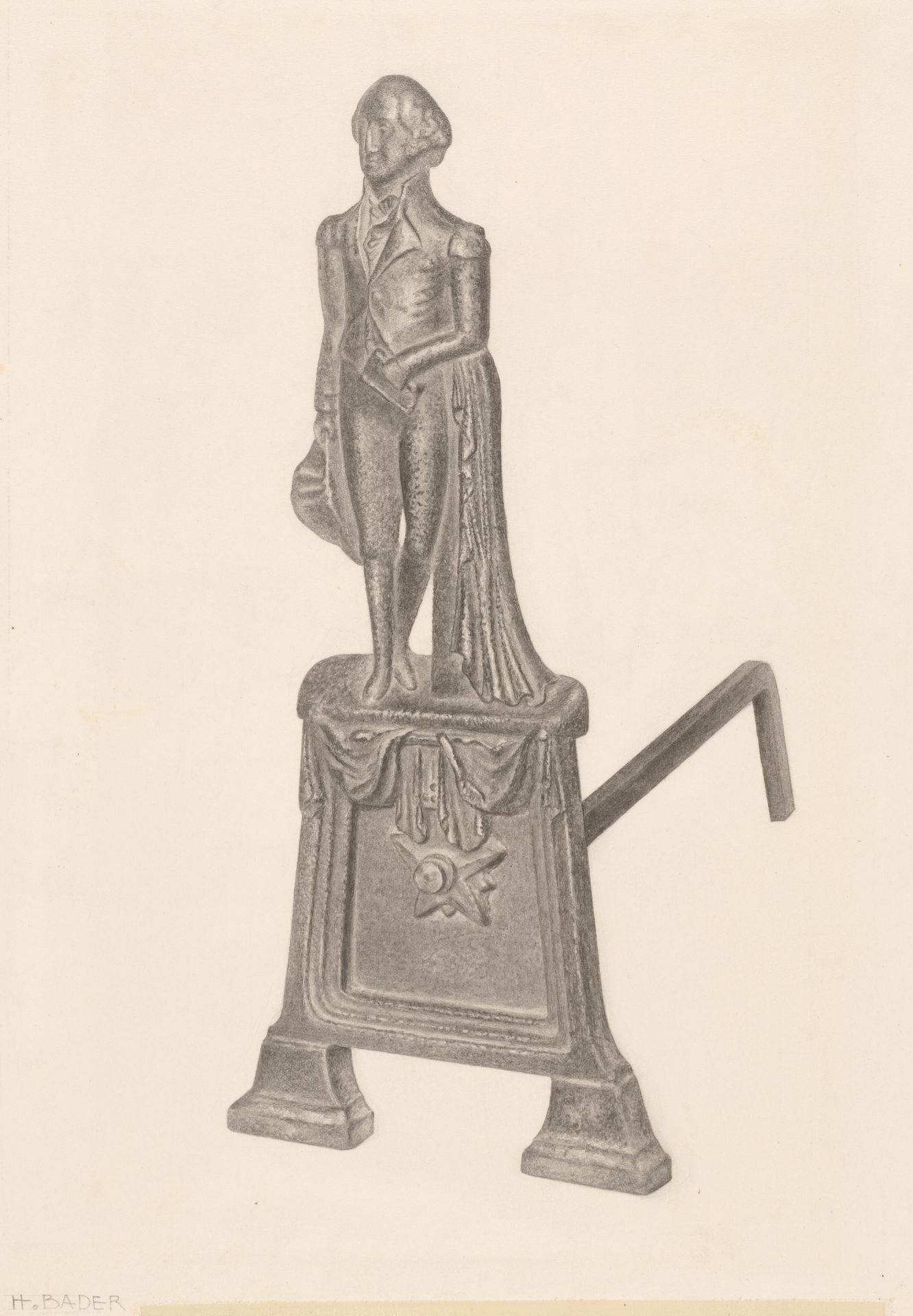 Andiron by Herman Bader