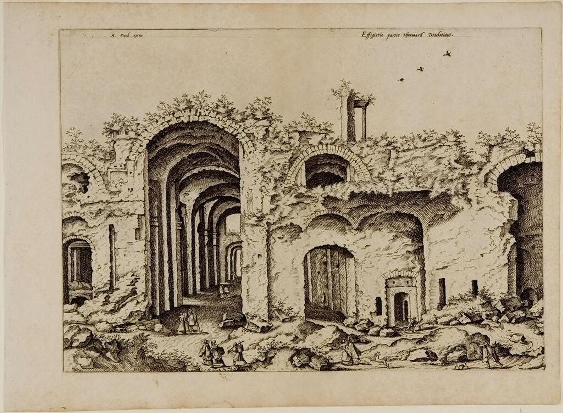 Third View of the Baths of Diocletian by Hieronymus Cock
