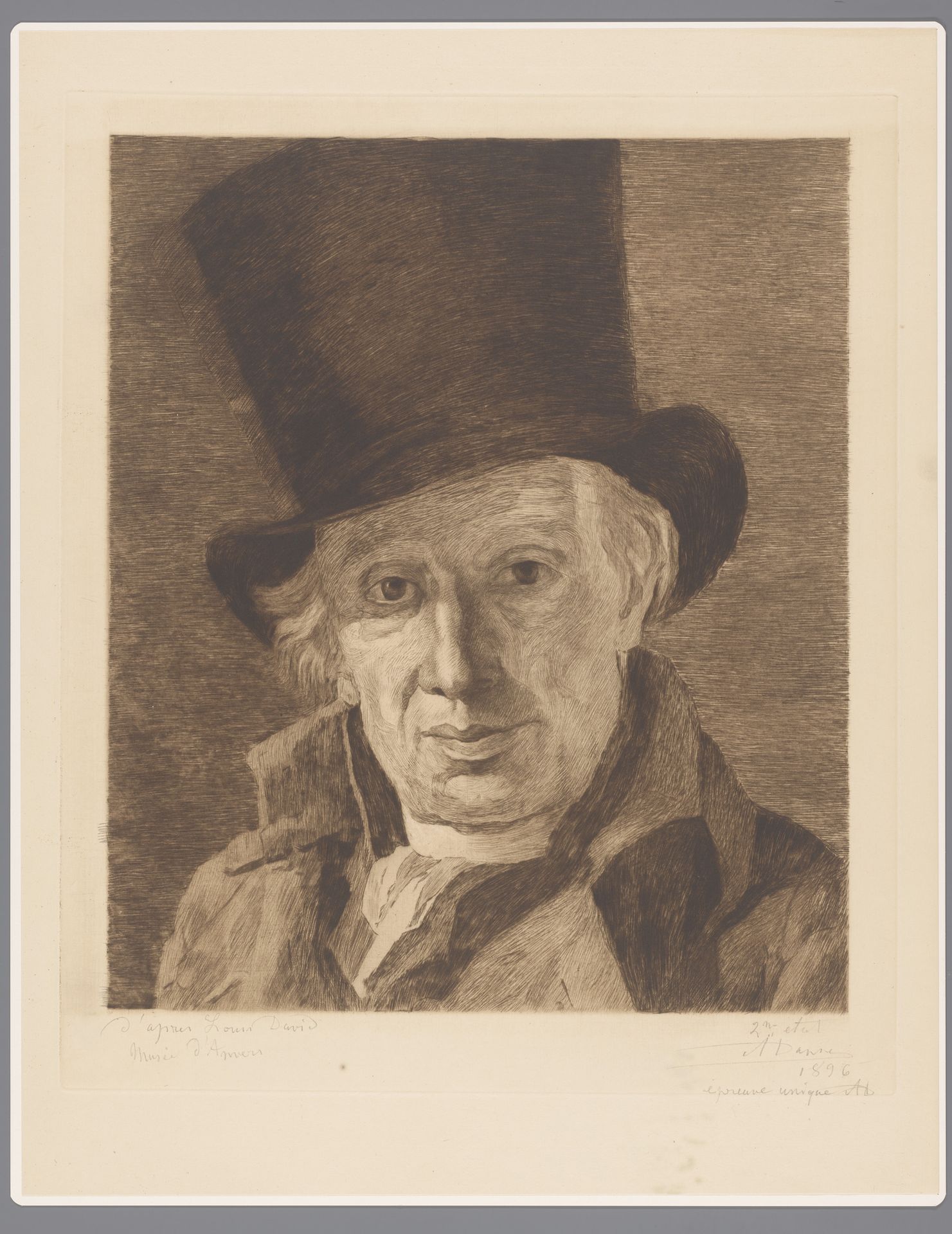 Heer met een hoge hoed by Auguste Danse