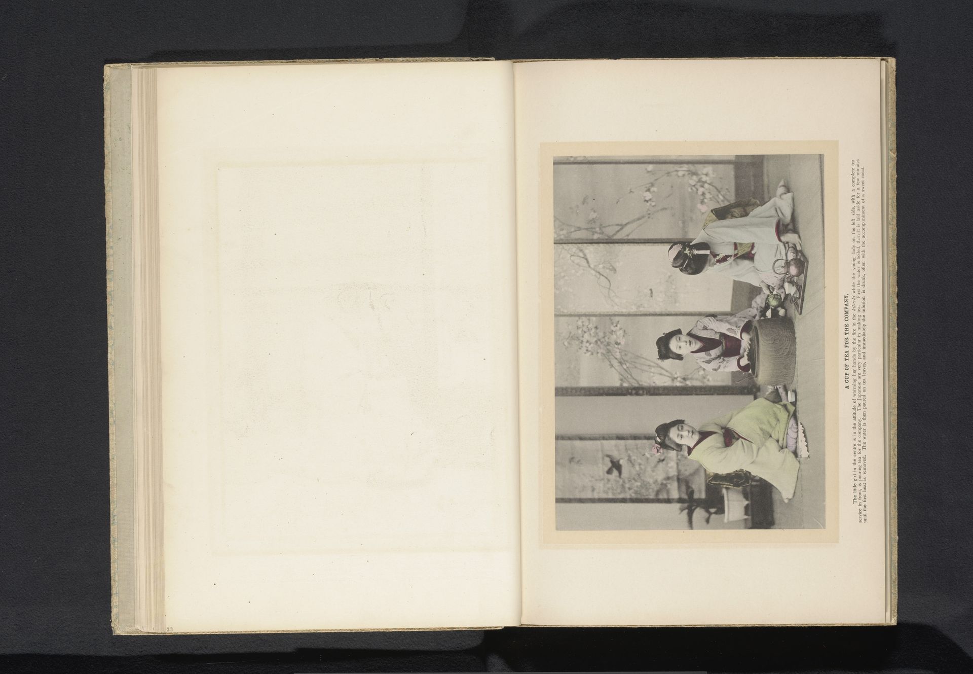 Drie jonge vrouwen drinken thee by Anonymous
