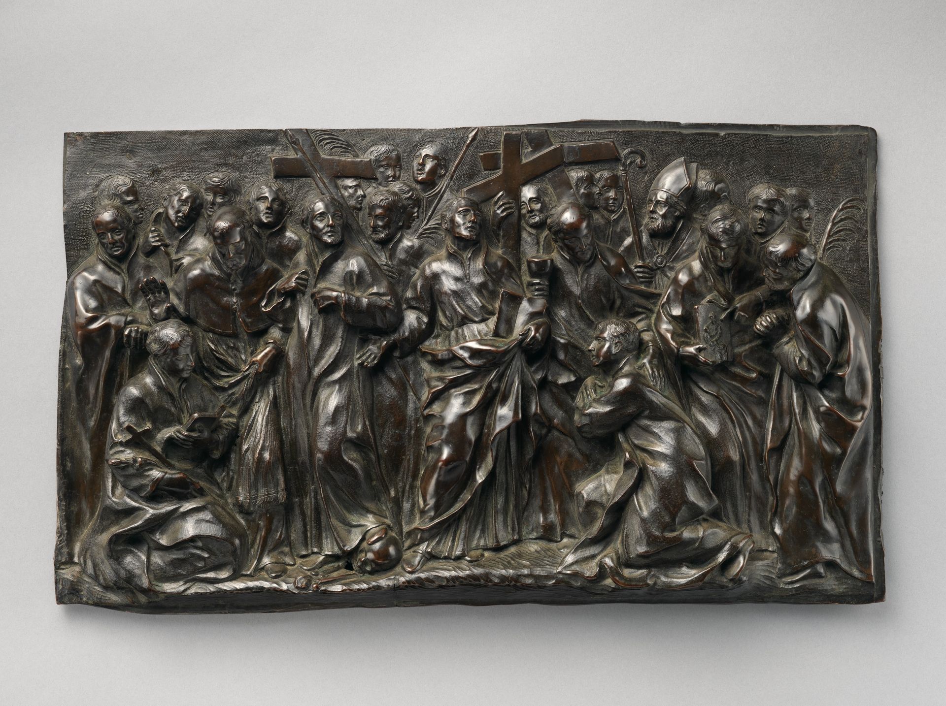 Saint Ignatius Loyola with saints and martyrs of the Jesuit order by Alessandro Algardi