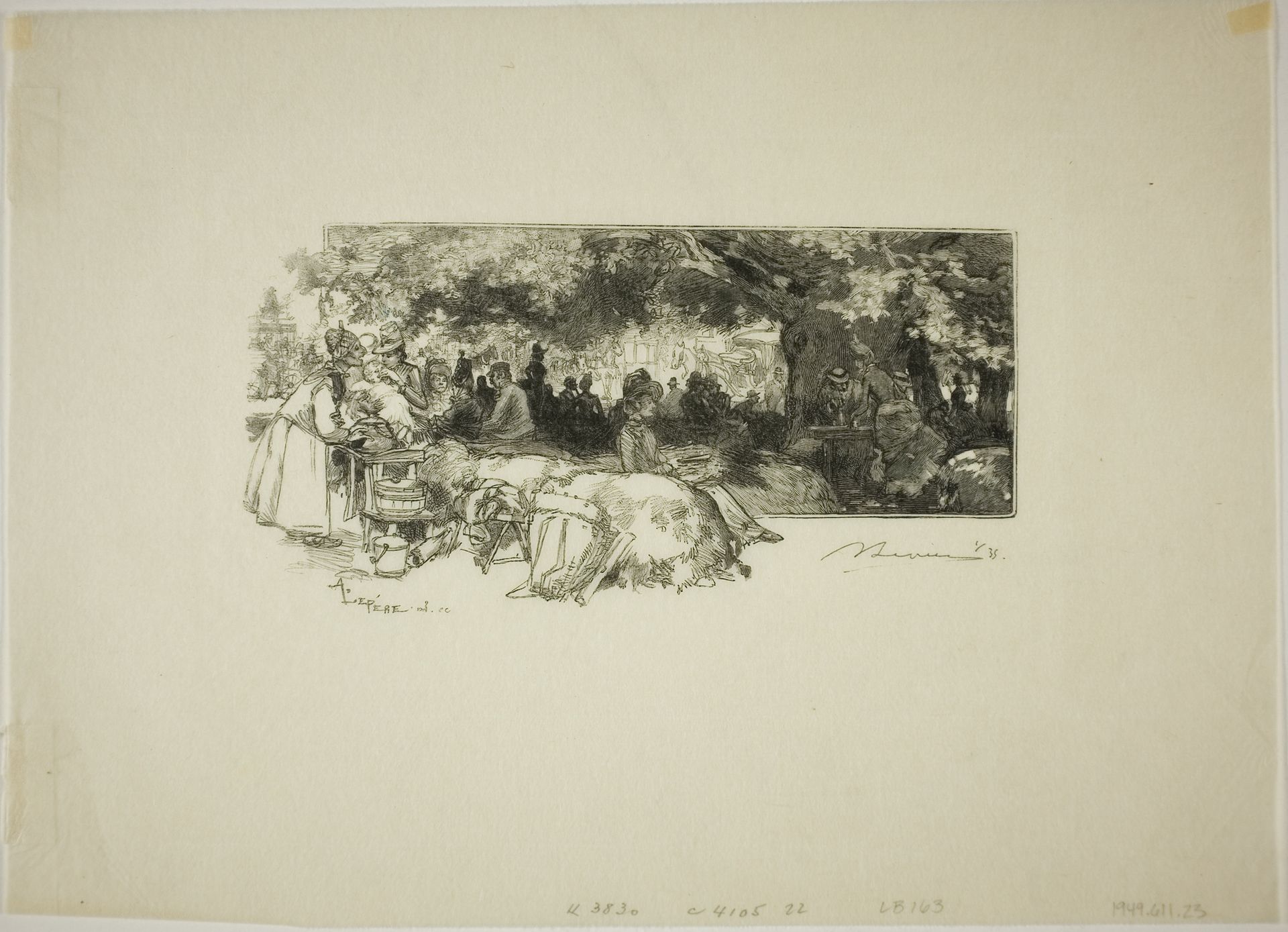 Mother Pichard's Canteen, Near Gorge aux Loups by Auguste-Louis Lepère