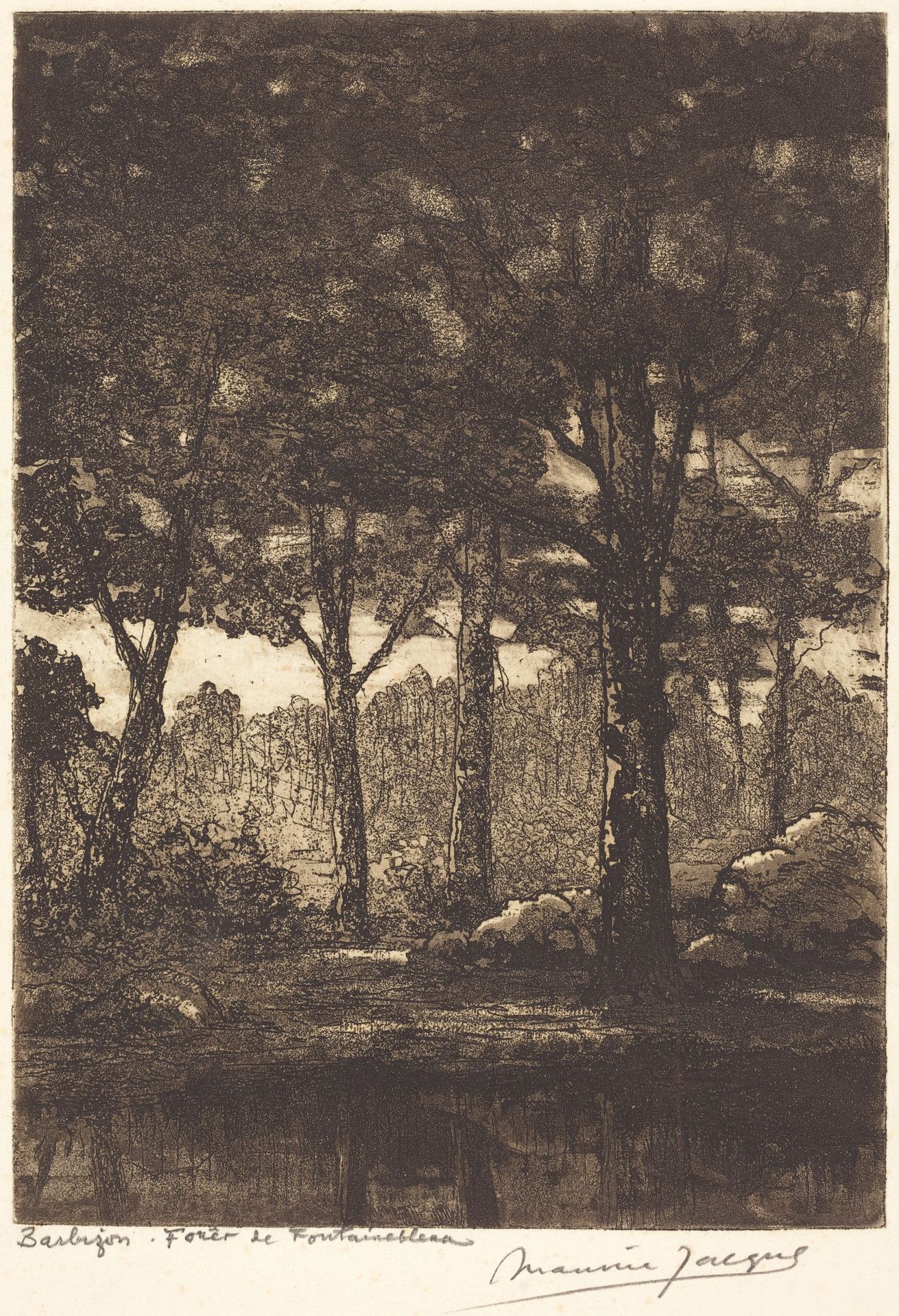 Barbizon: Foret de Fontainbleau by Maurice Jacque