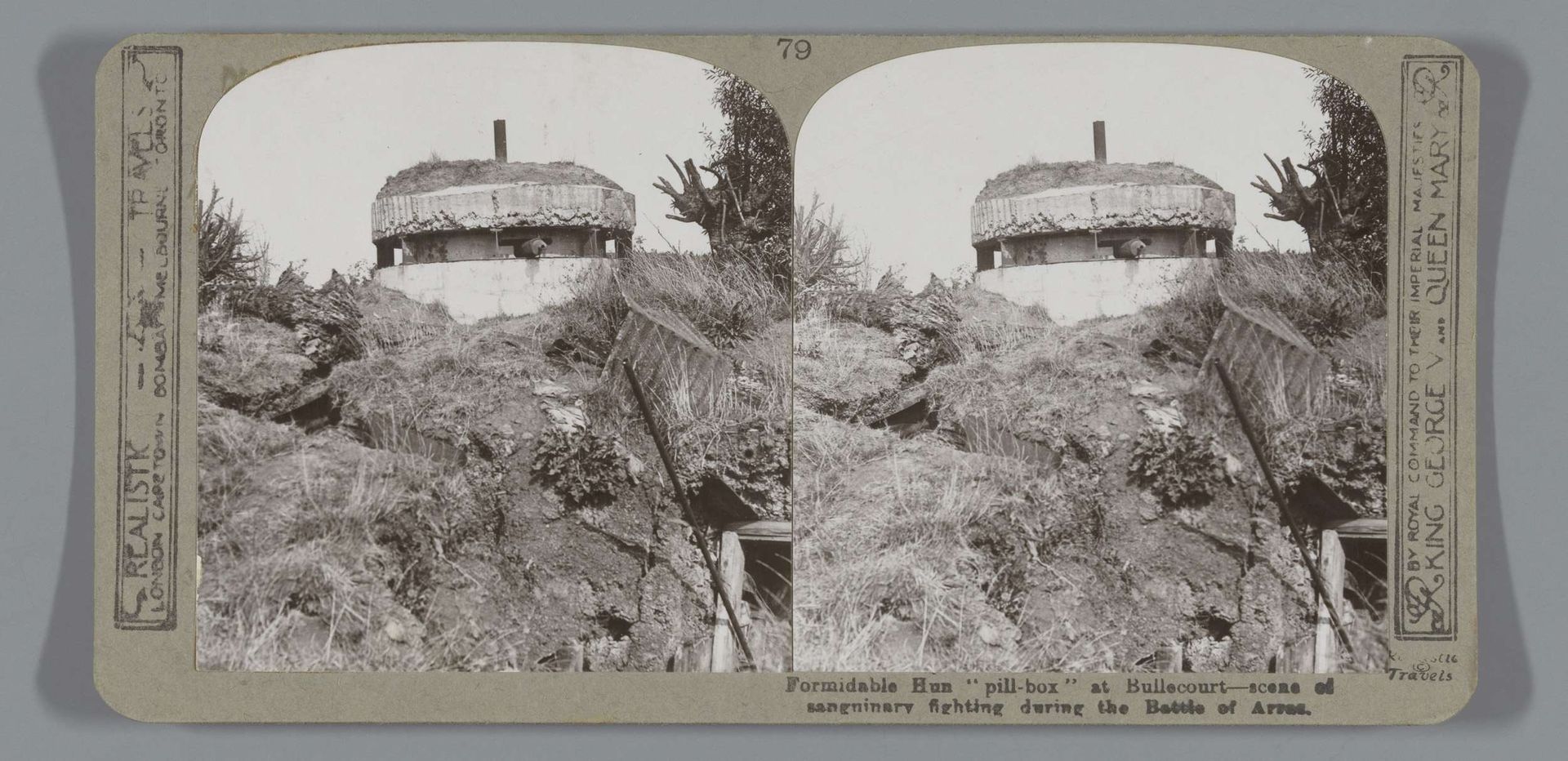 Formidable Hun "pill-box" at Bullecourt-scene of sanguinary fighting during the Battle of Arras by Realistic Travels