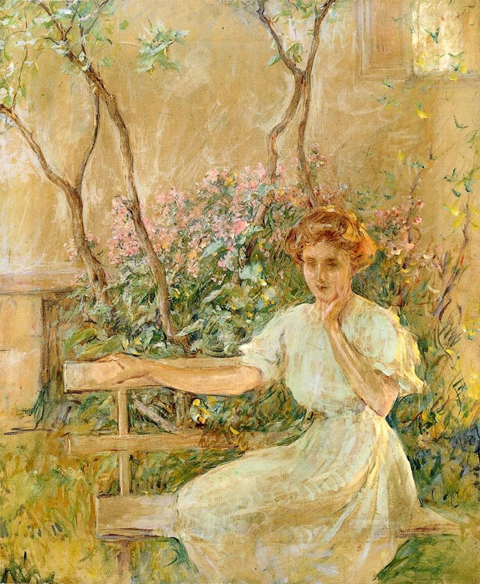 The Garden Seat by Robert Lewis Reid