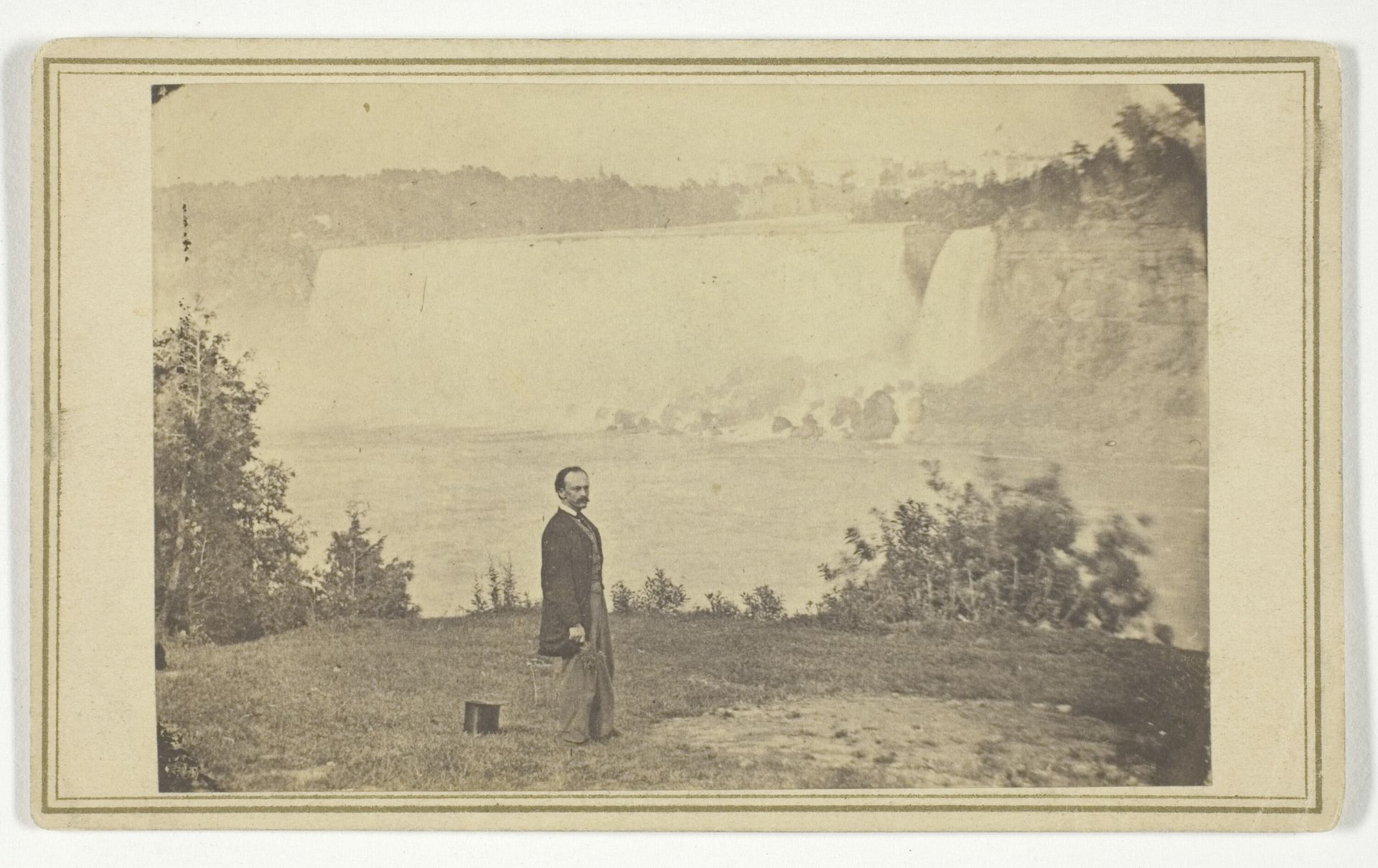 Untitled (Man at Niagara Falls) by Anonymous