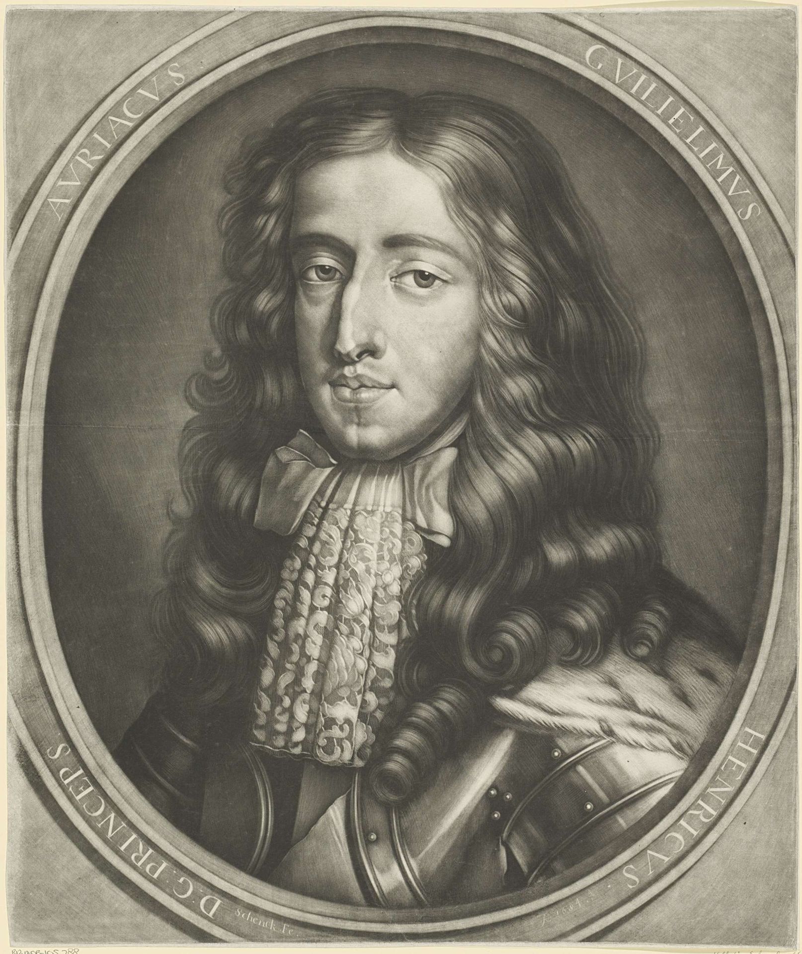 Portret van Willem III, prins van Oranje by Pieter Schenk