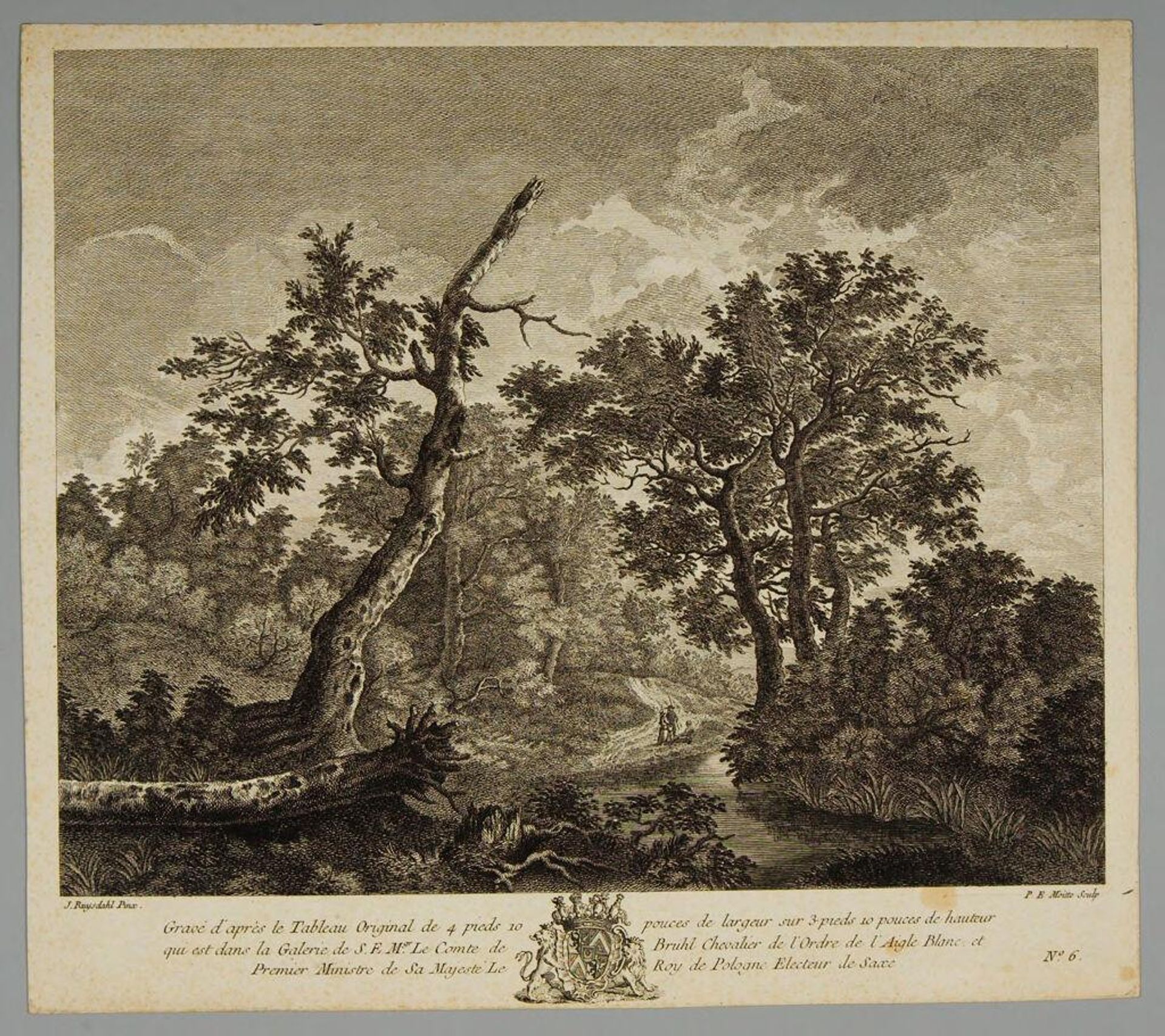 Forest scene by Pierre Ãtienne Moitte