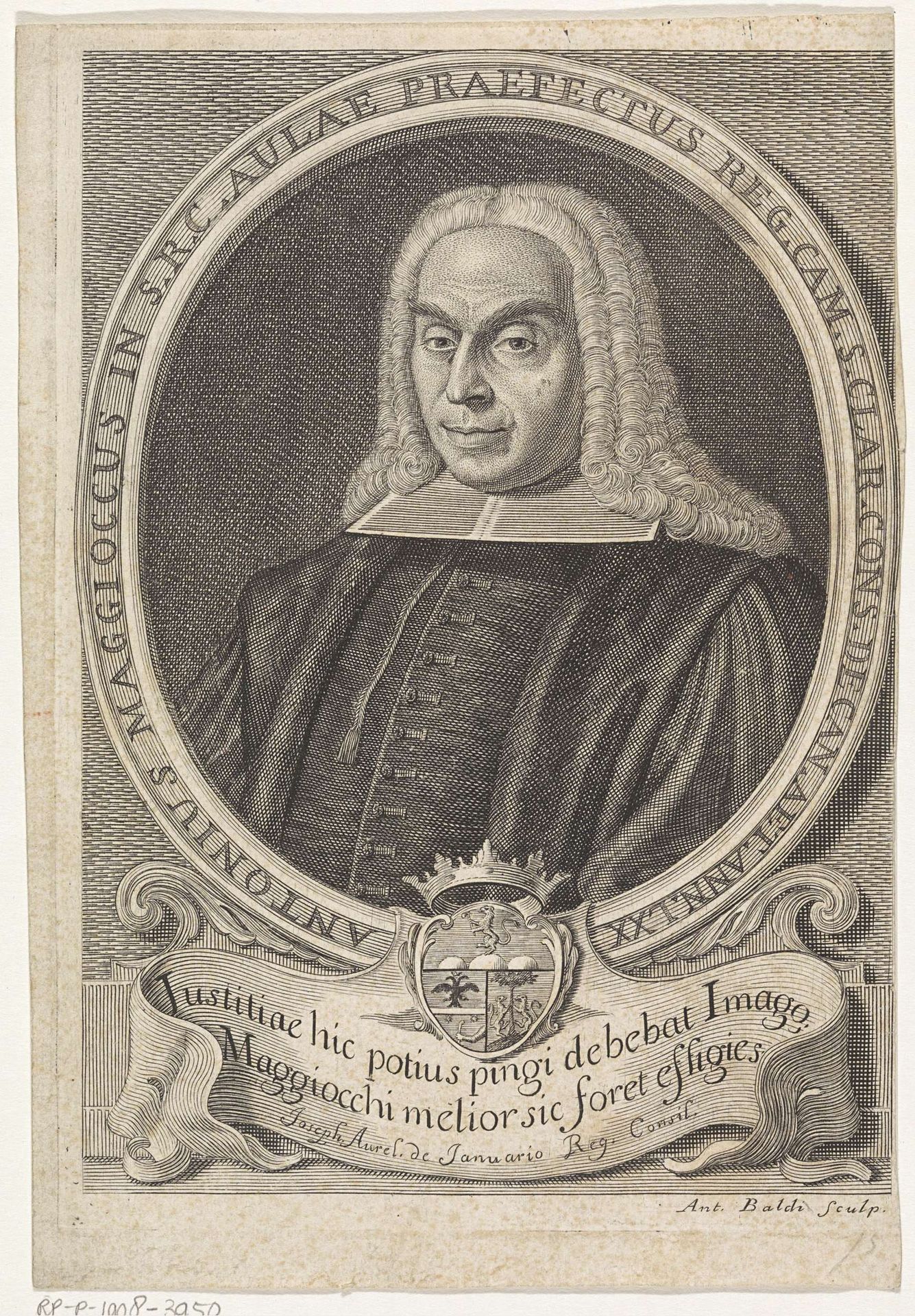 Portret van Antonio Maggiocco by Antonio Baldi