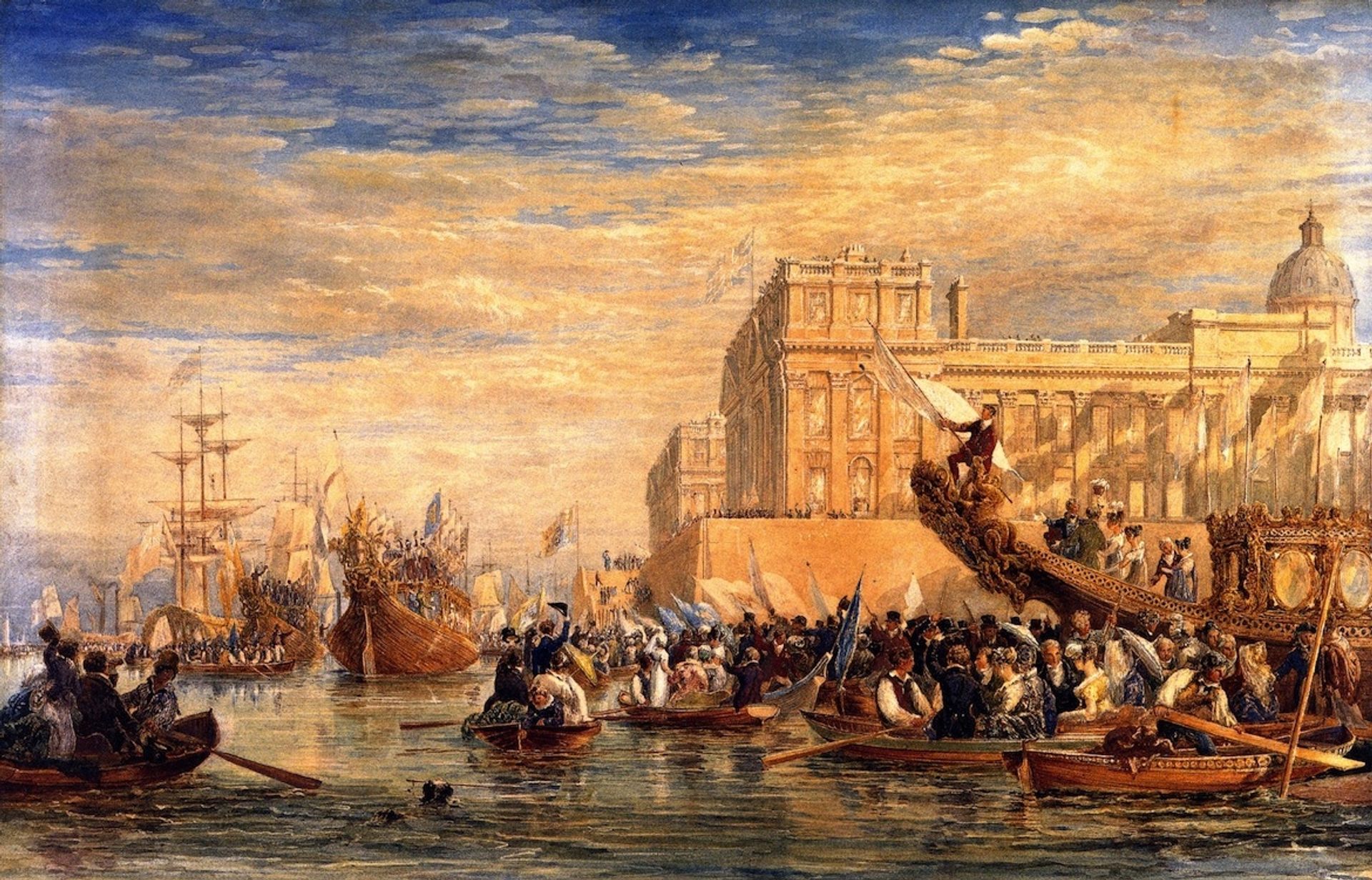 George IV Embarking for Scotland at Greenwich by David Cox
