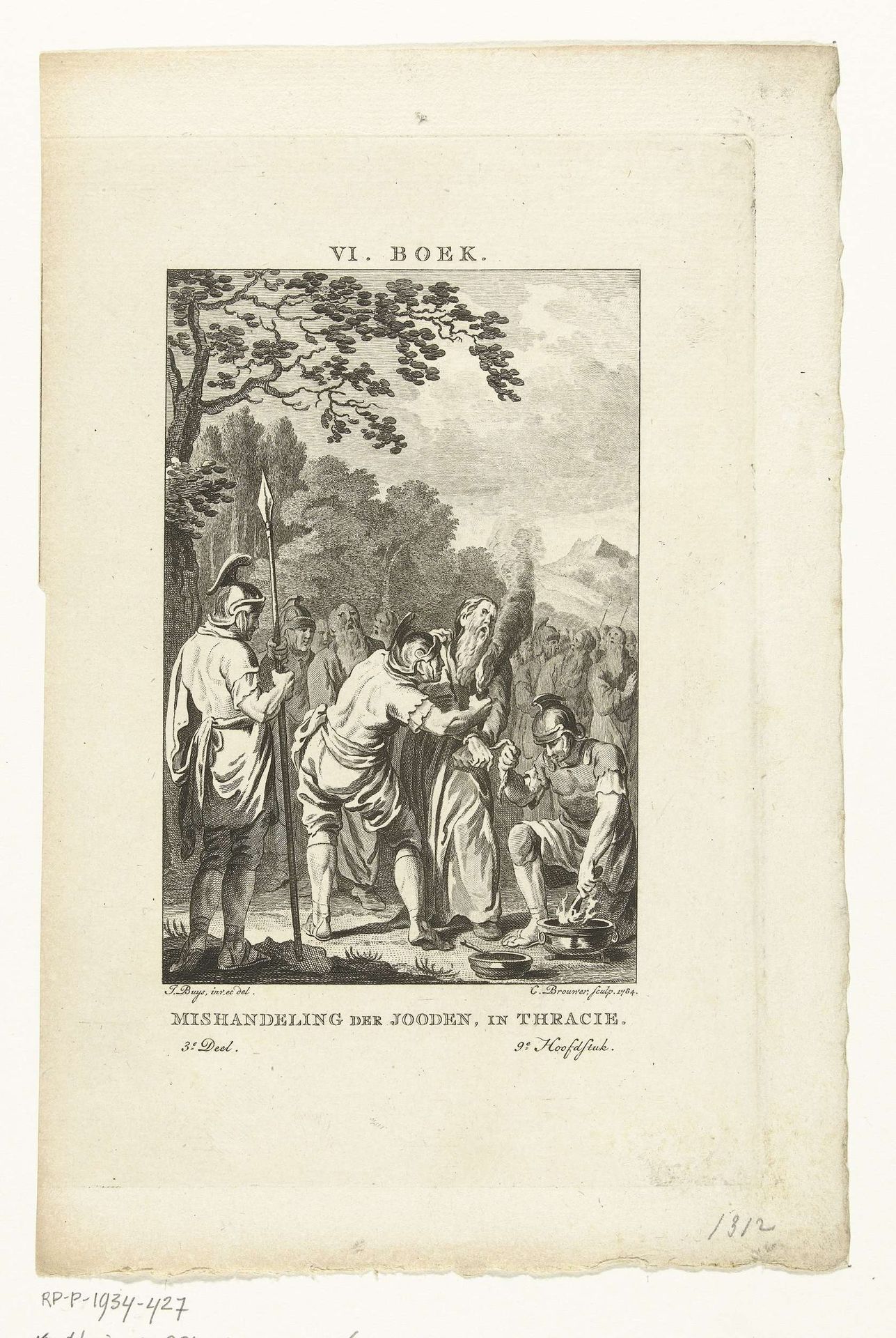 Mishandeling van de Joden in Thracië by Cornelis Brouwer