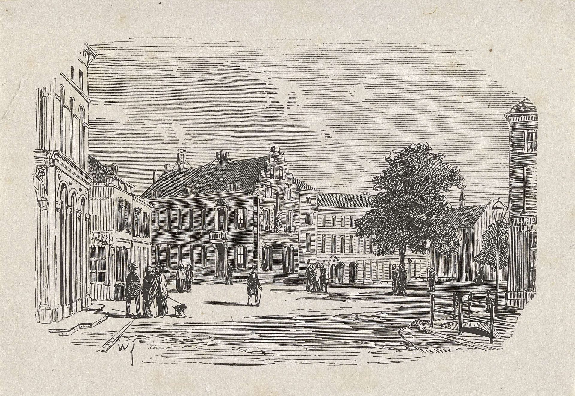 Gezicht op het Noordeinde te Den Haag by Isaac Weissenbruch