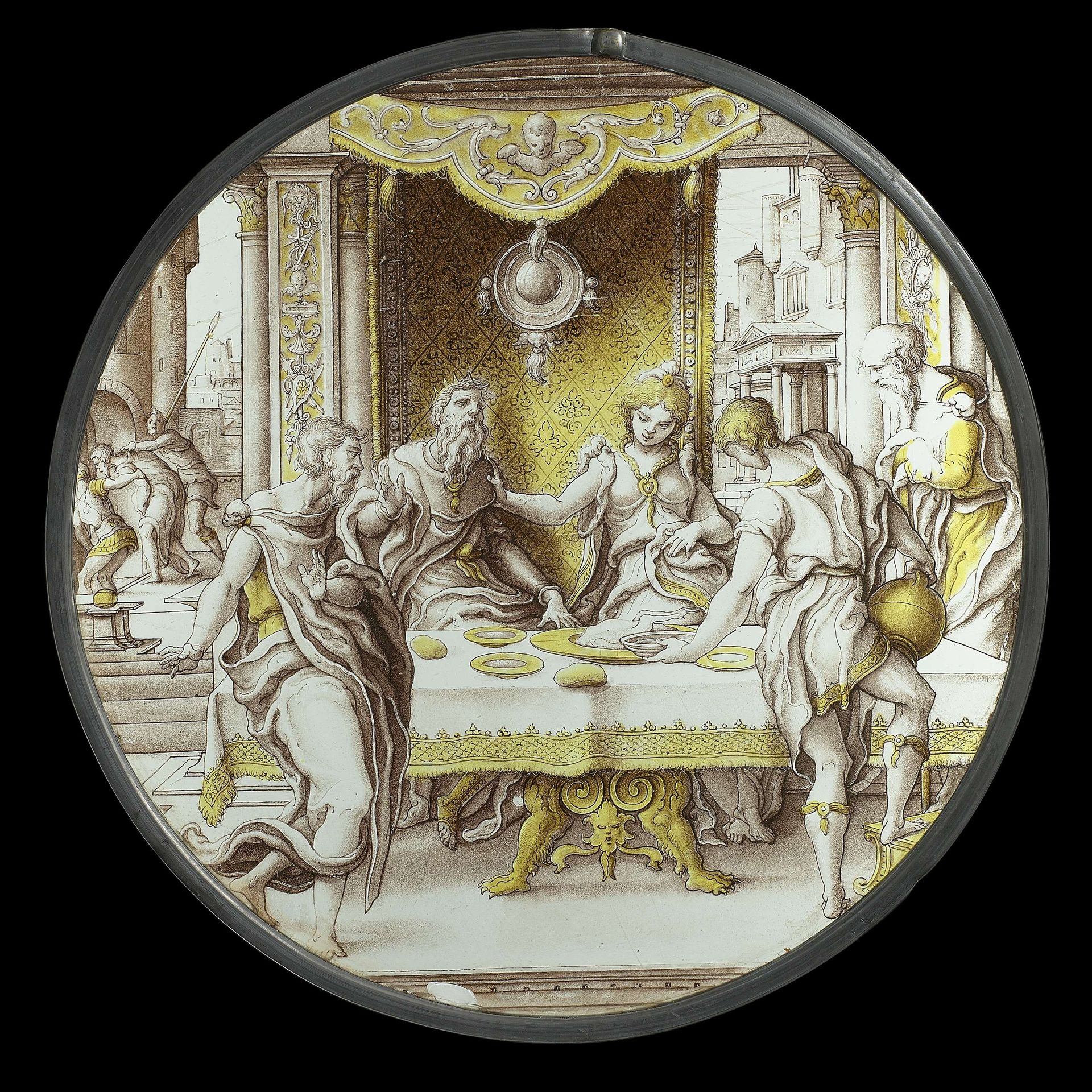 Saint John the Baptist before Herod by Anonymous